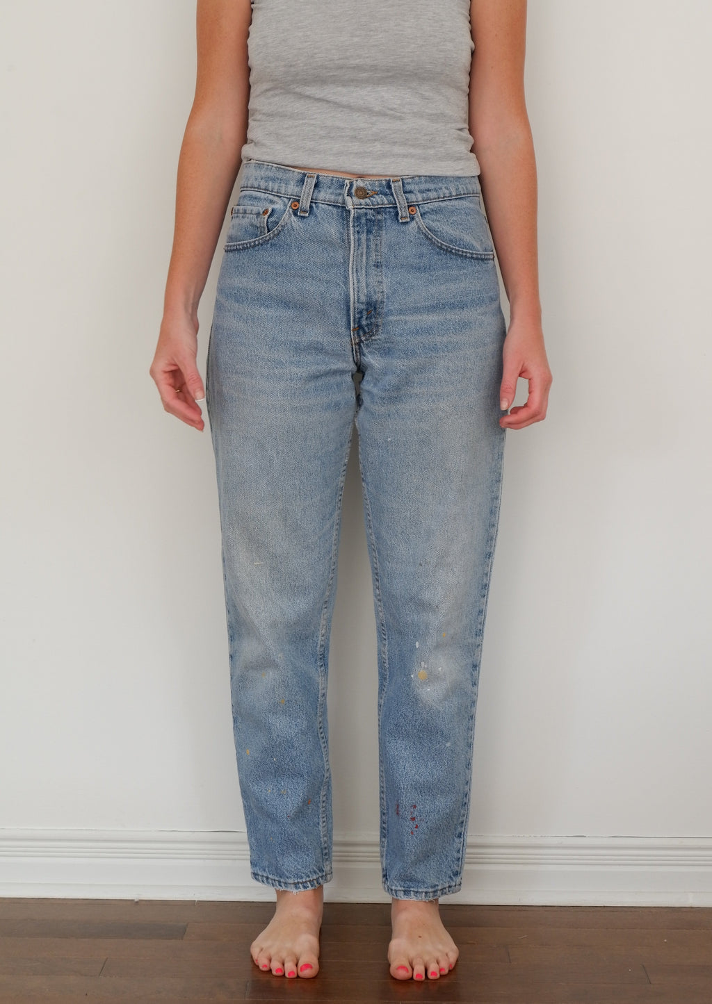 Levis 550 Light Wash Paint Splatter Jeans - 31