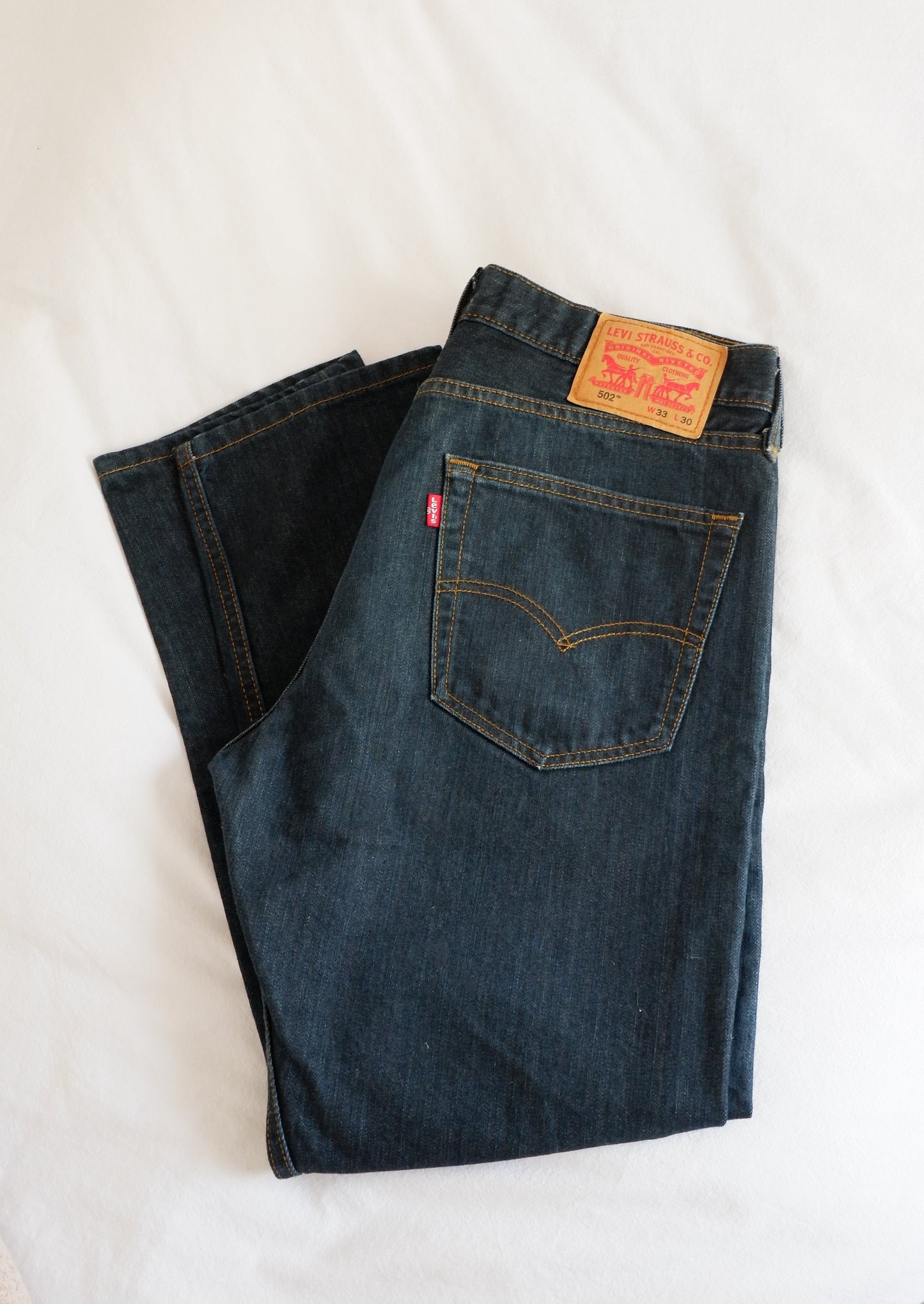 Levis 502 Medium-Dark Wash Men's Jeans - 33