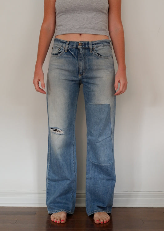 Simon Miller Light Wash Wide Leg Jeans - 26