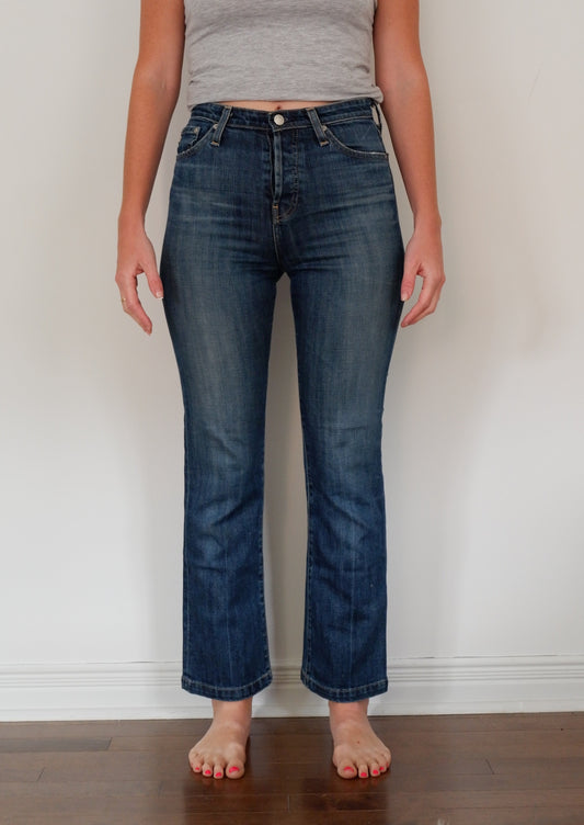 Alexa Chung for AG Medium Wash High Waisted Skinny Flare Jeans - 27