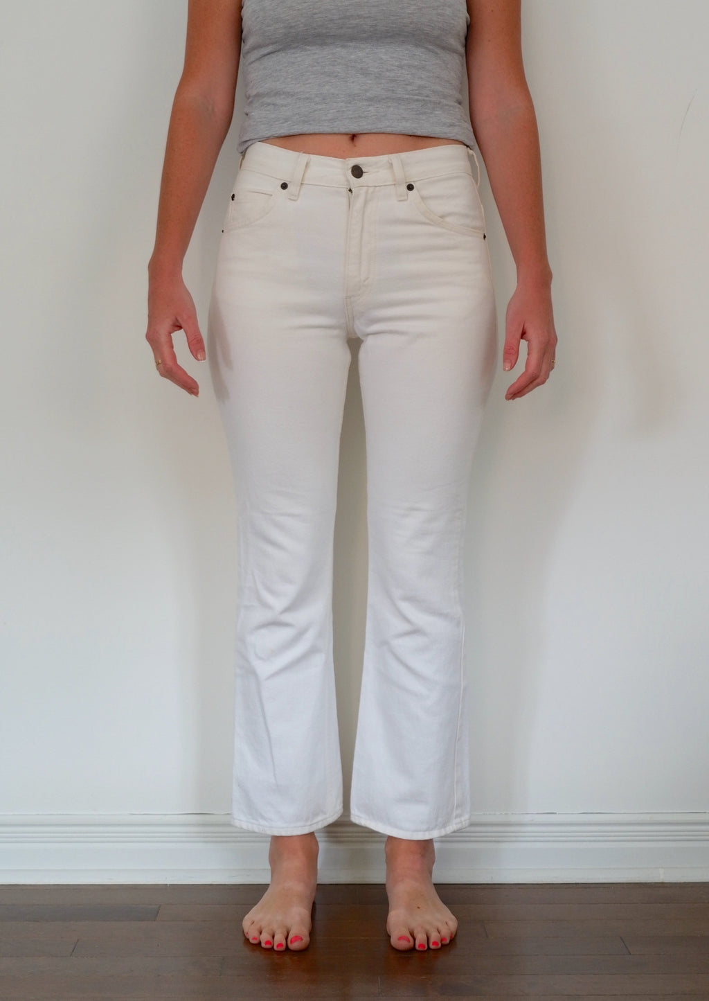 Levis 517 White High Waisted Jeans - 28