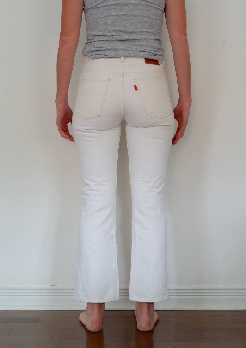 Levis 517 White High Waisted Jeans - 28