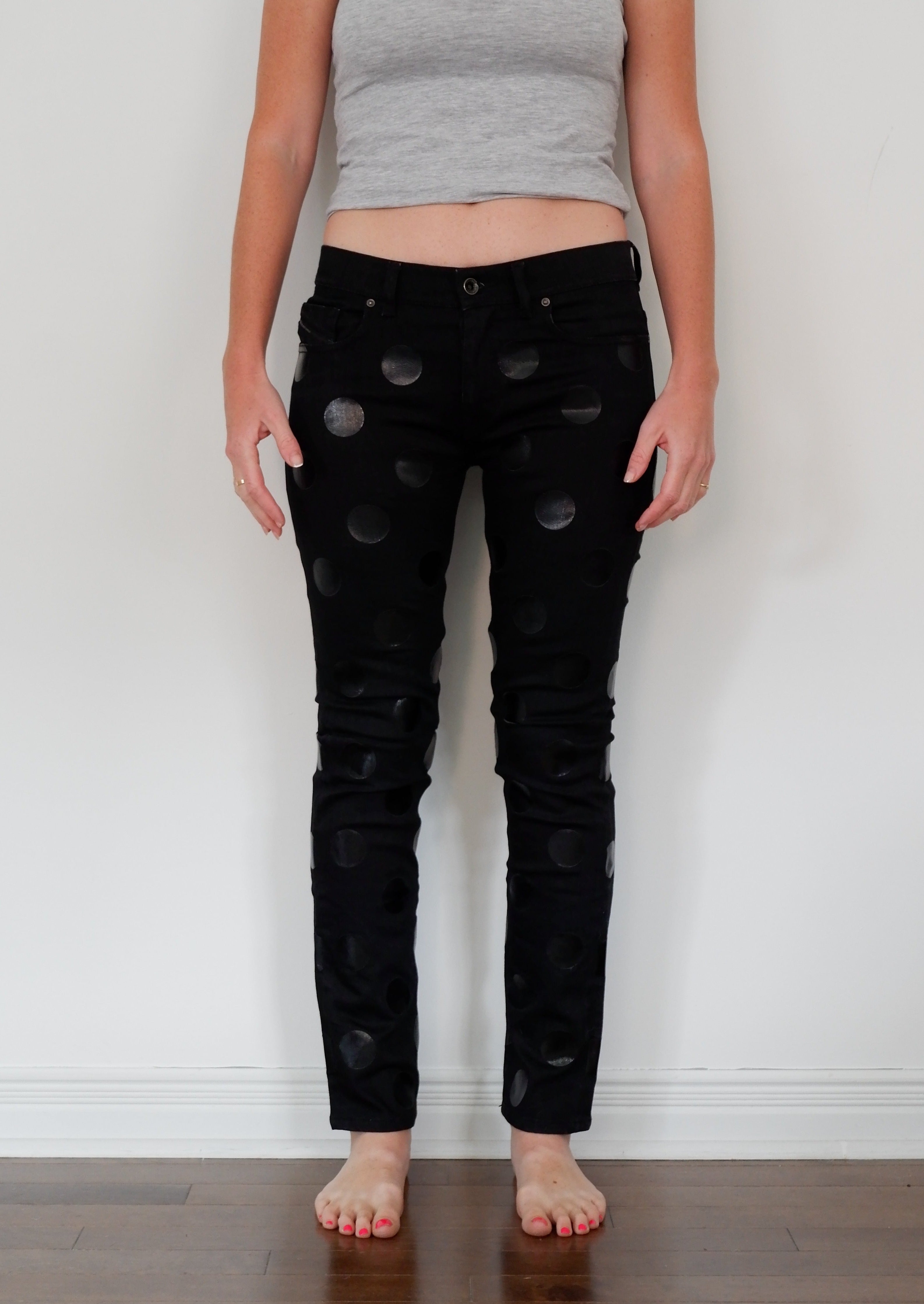 Diesel Black Polk A Dot Skinny Jeans - 26
