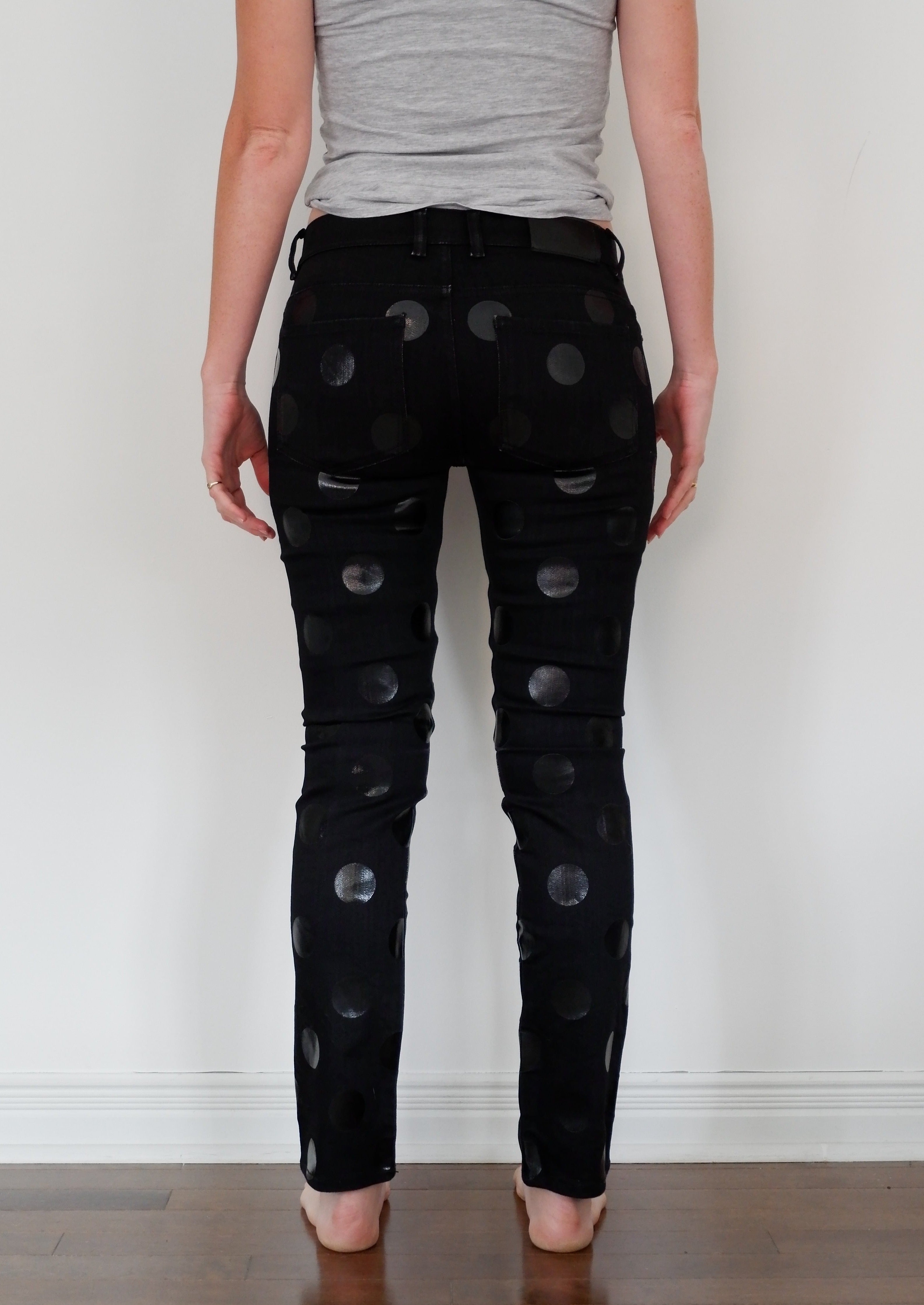 Diesel Black Polk A Dot Skinny Jeans - 26