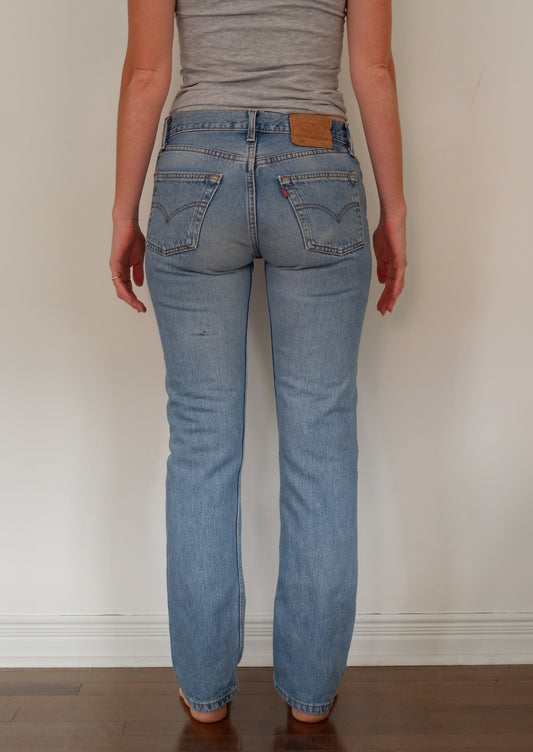 Levis Vintage 501 Medium Light Wash Jeans - 26