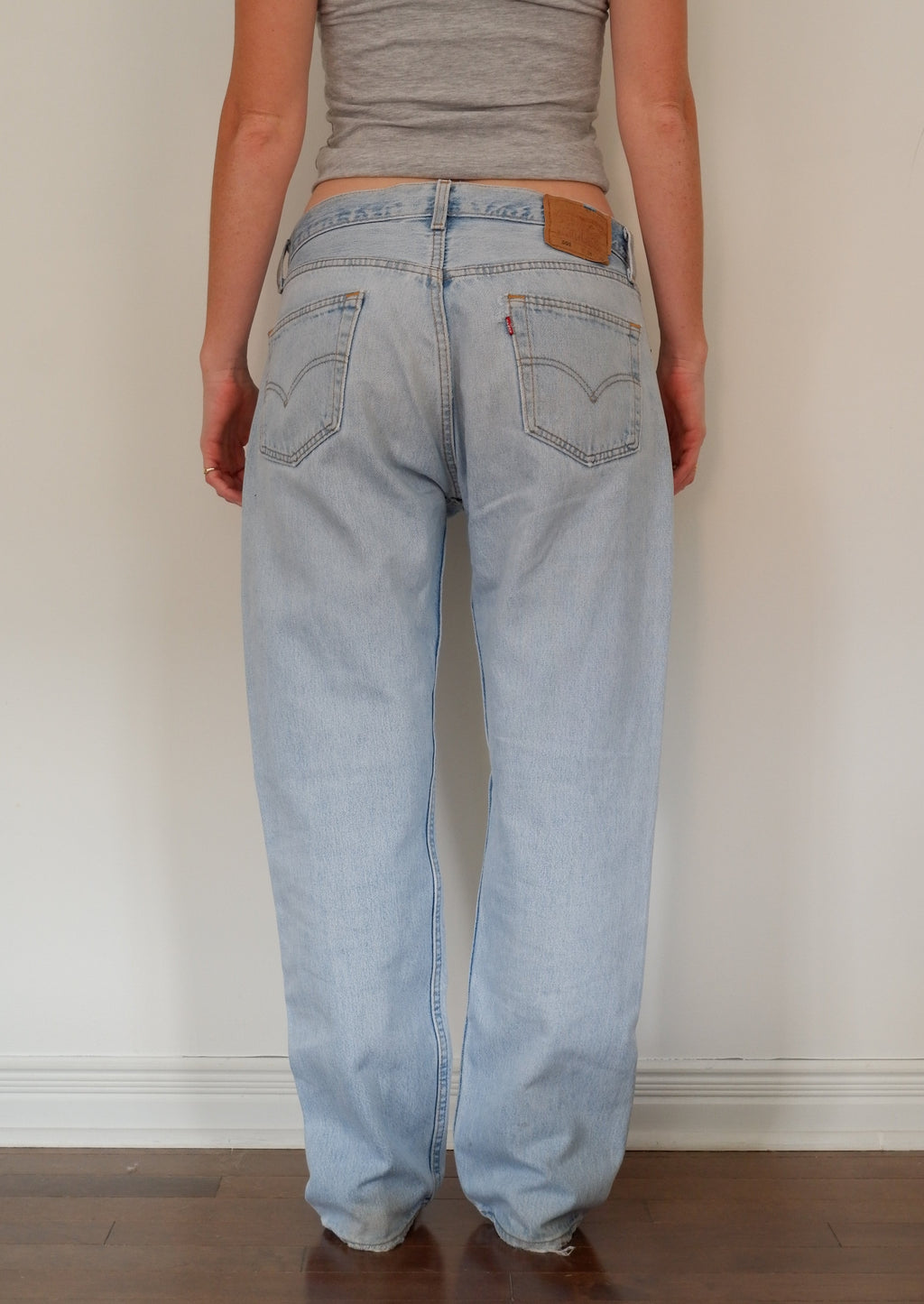 Levis Vintage 501 Light Wash Relaxed Fit Straight Leg Jeans - 34