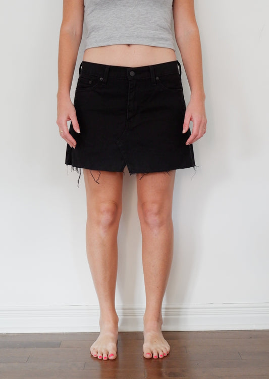 Levis 513 Black Mini Skirt - 30