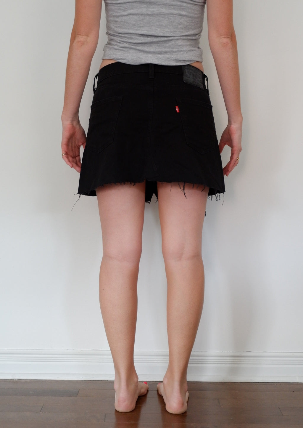 Levis 513 Black Mini Skirt - 30
