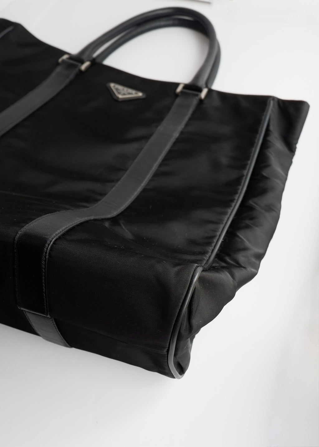 Preowned Prada Black Nylon Tote Bag