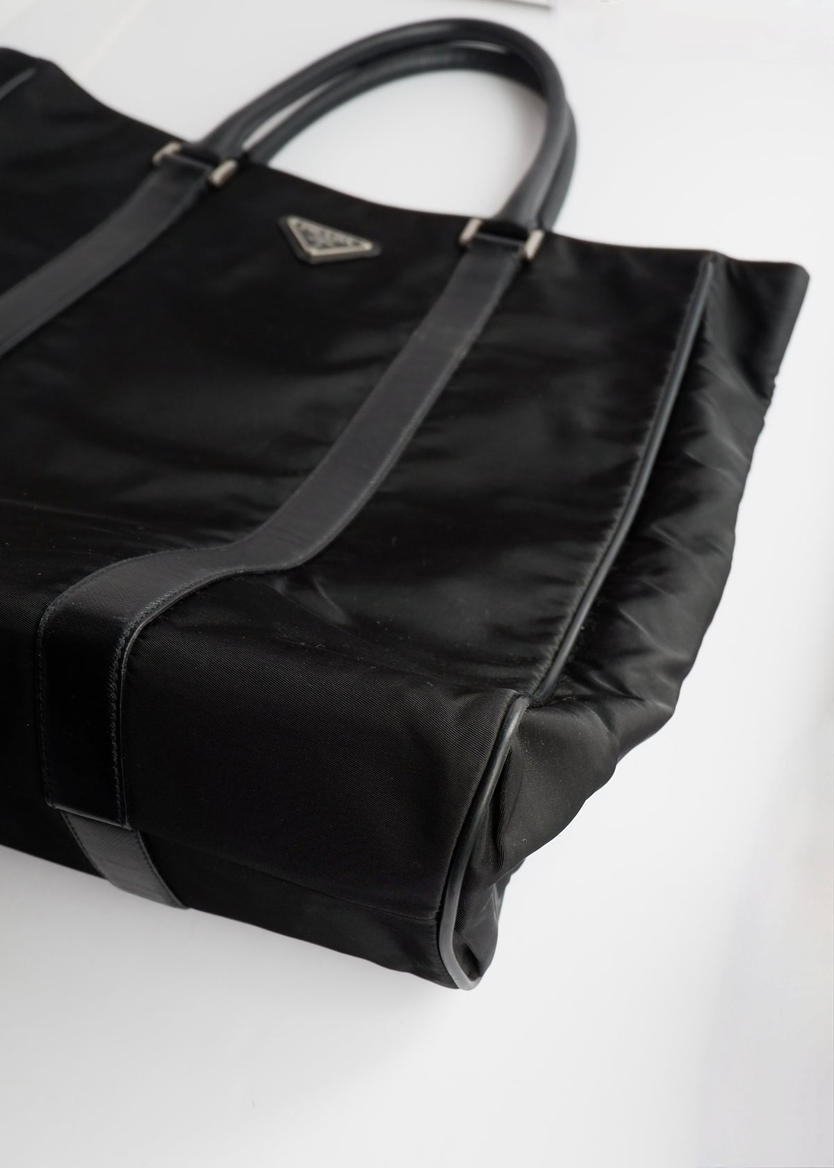 Preowned Prada Black Nylon Tote Bag