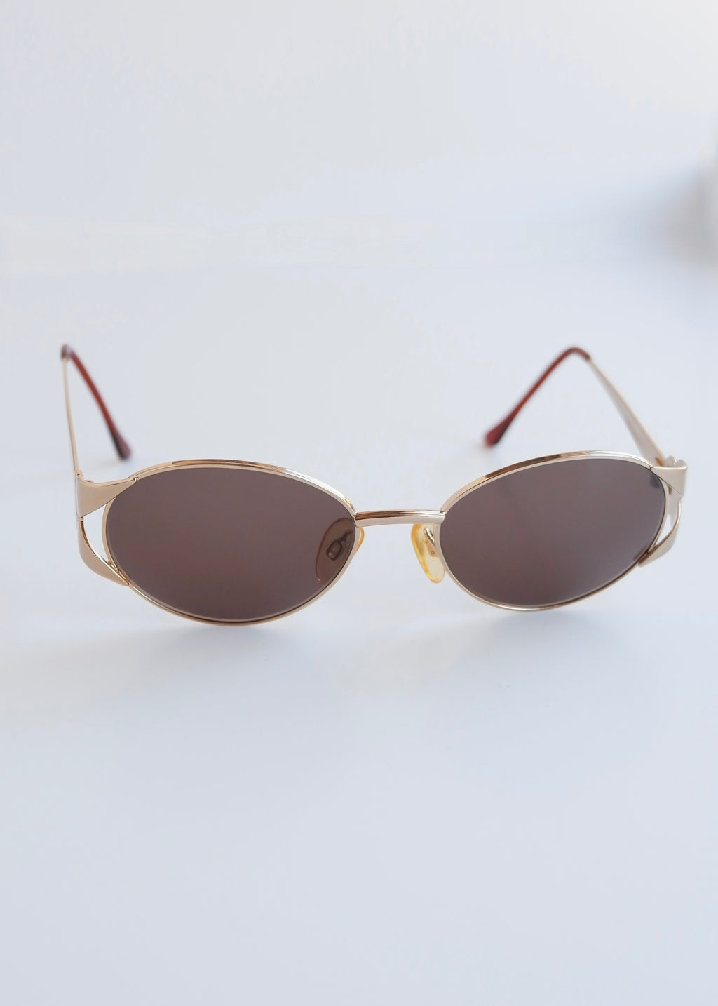 Authentic Preowned Vintage Yves Saint Laurent Gold Metal Frame Sunglasses