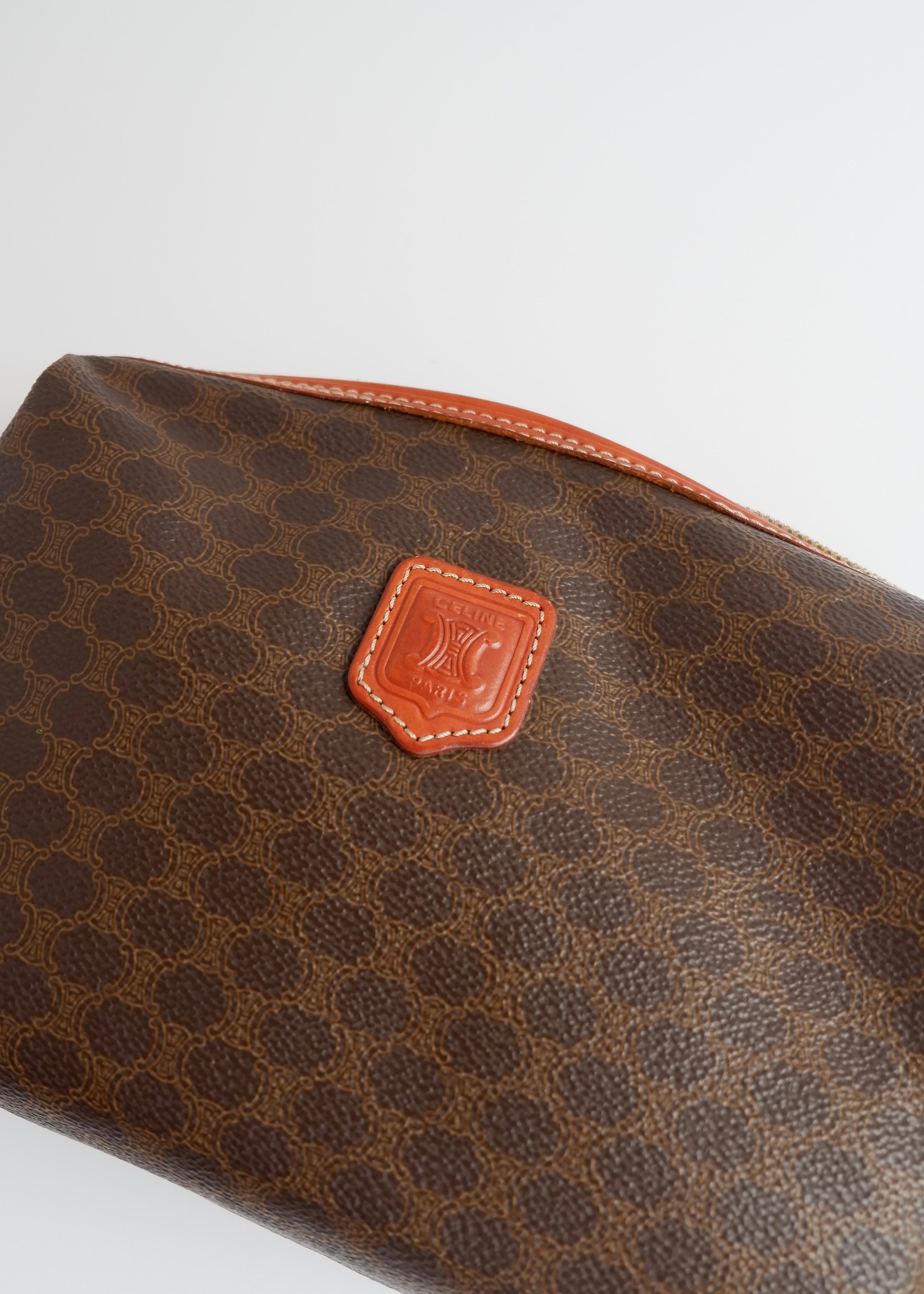 Authentique pochette vintage Celine Macadam marron d'occasion
