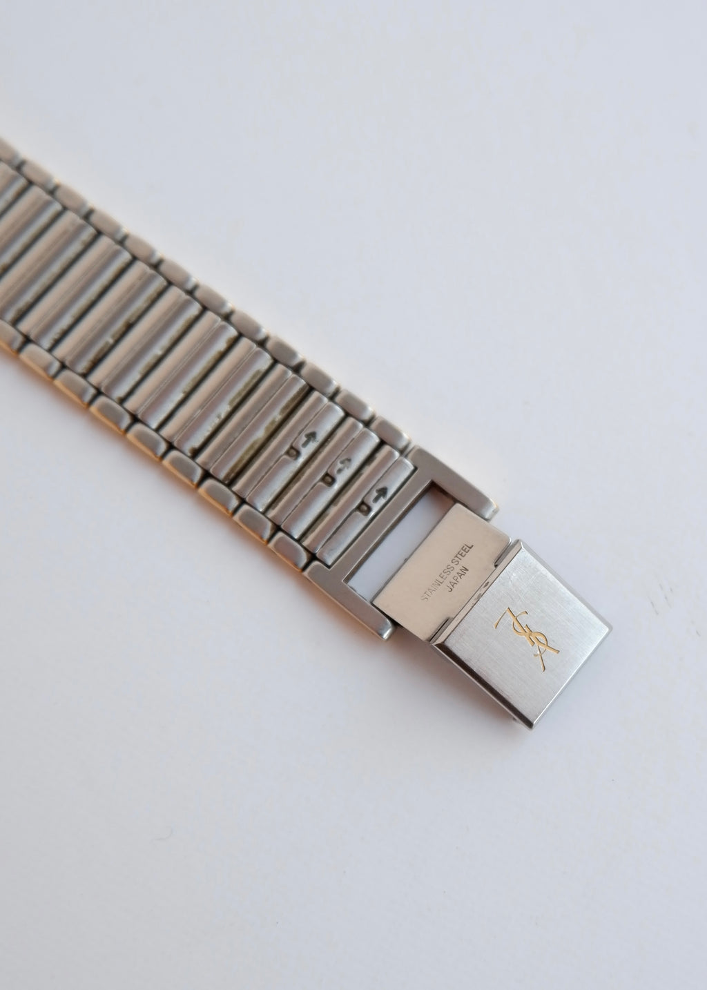 Montre YSL authentique d'occasion, ton argent/or
