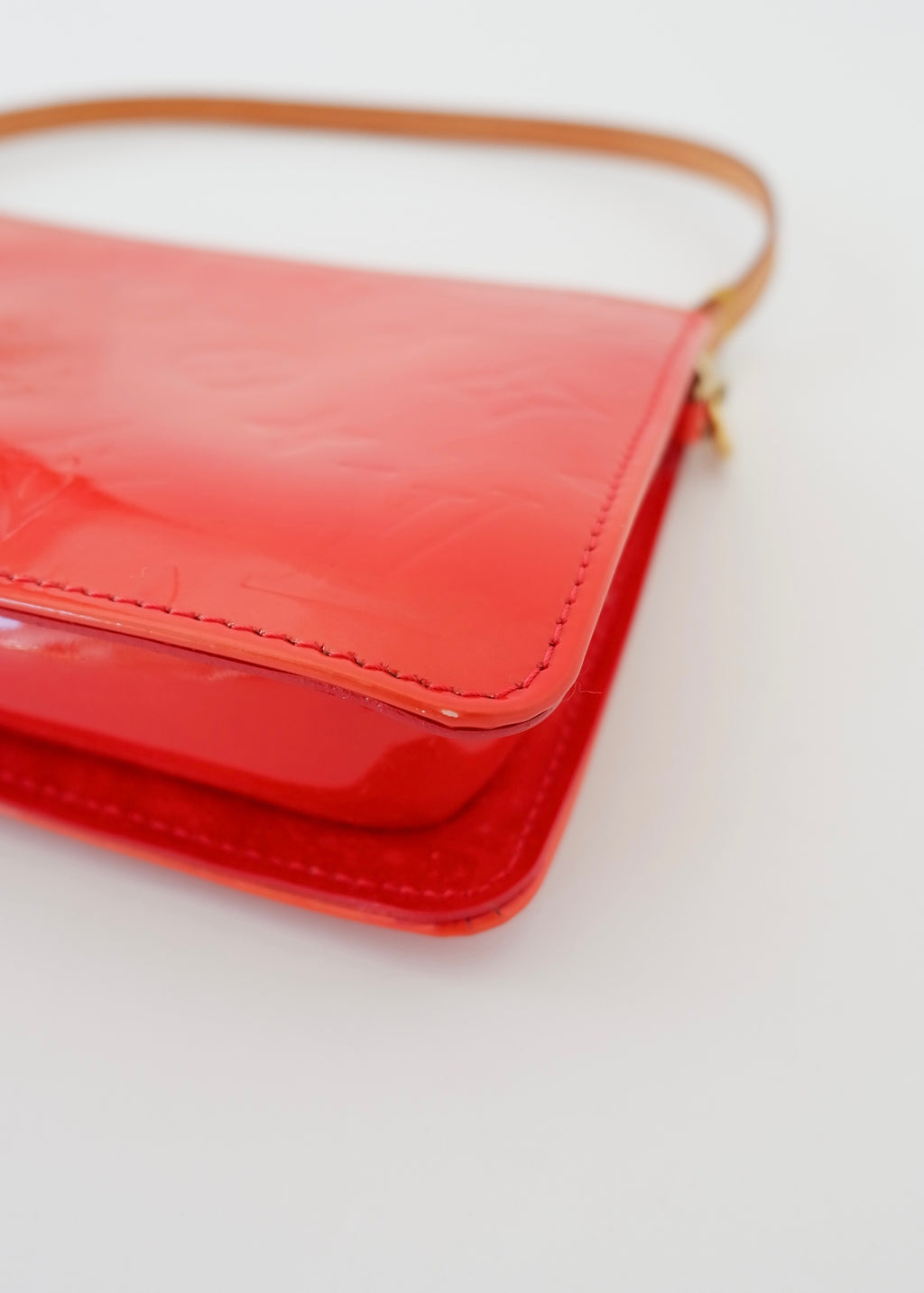 Authentic Preowned Louis Vuitton Red Vernis Lexington Pochette Shoulder Bag