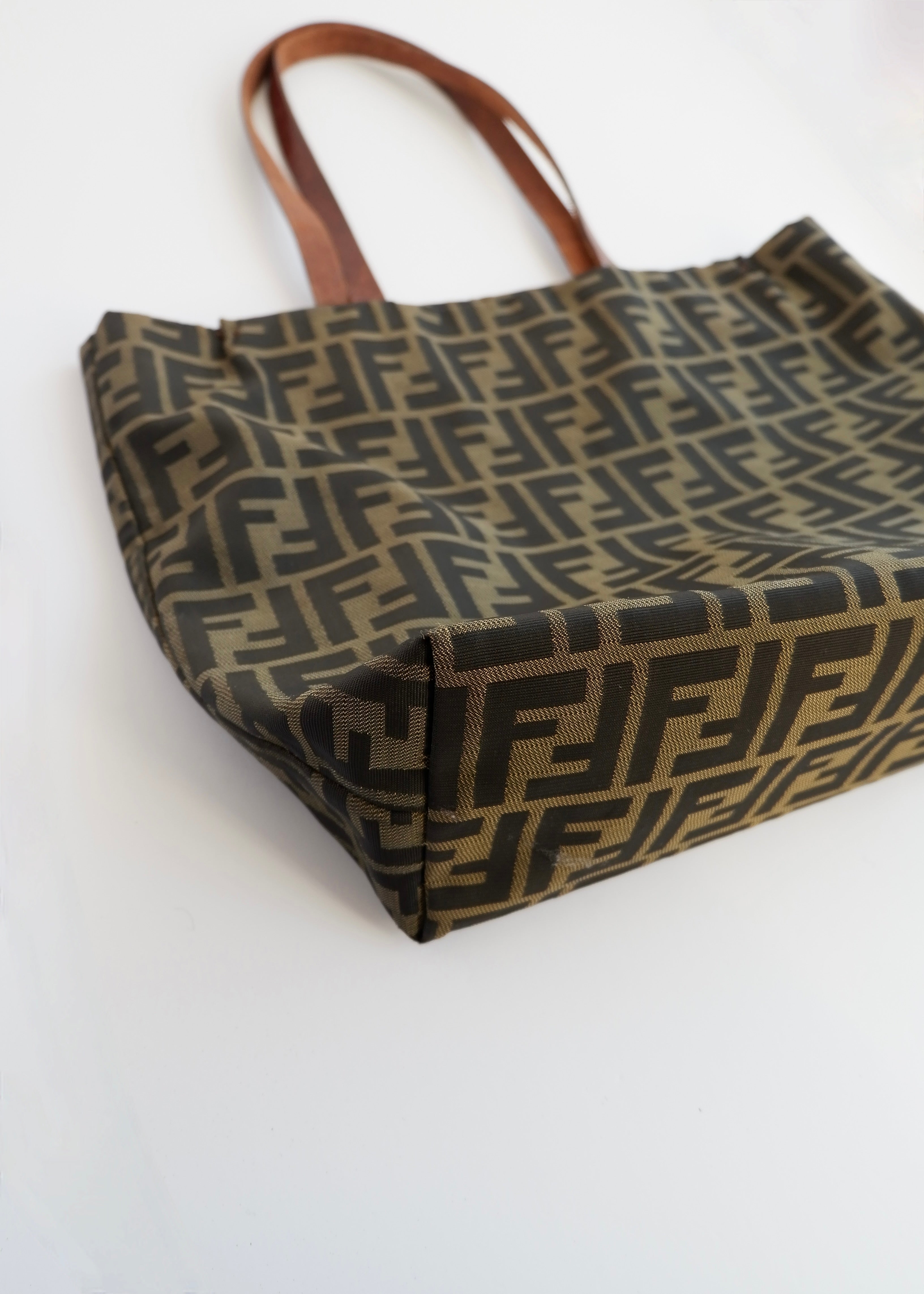 Authentic Preowned Fendi Brown Canvas Zucca Tote Bag
