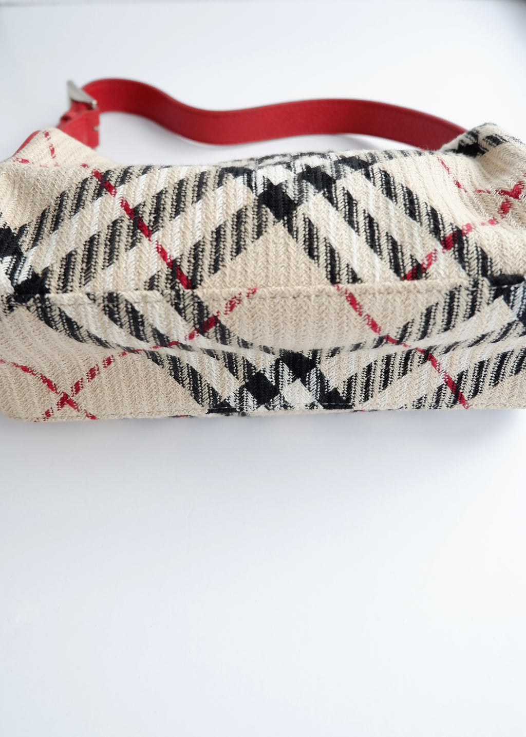 Authentic Preowned Burberry Red Novacheck Shoulder Bag
