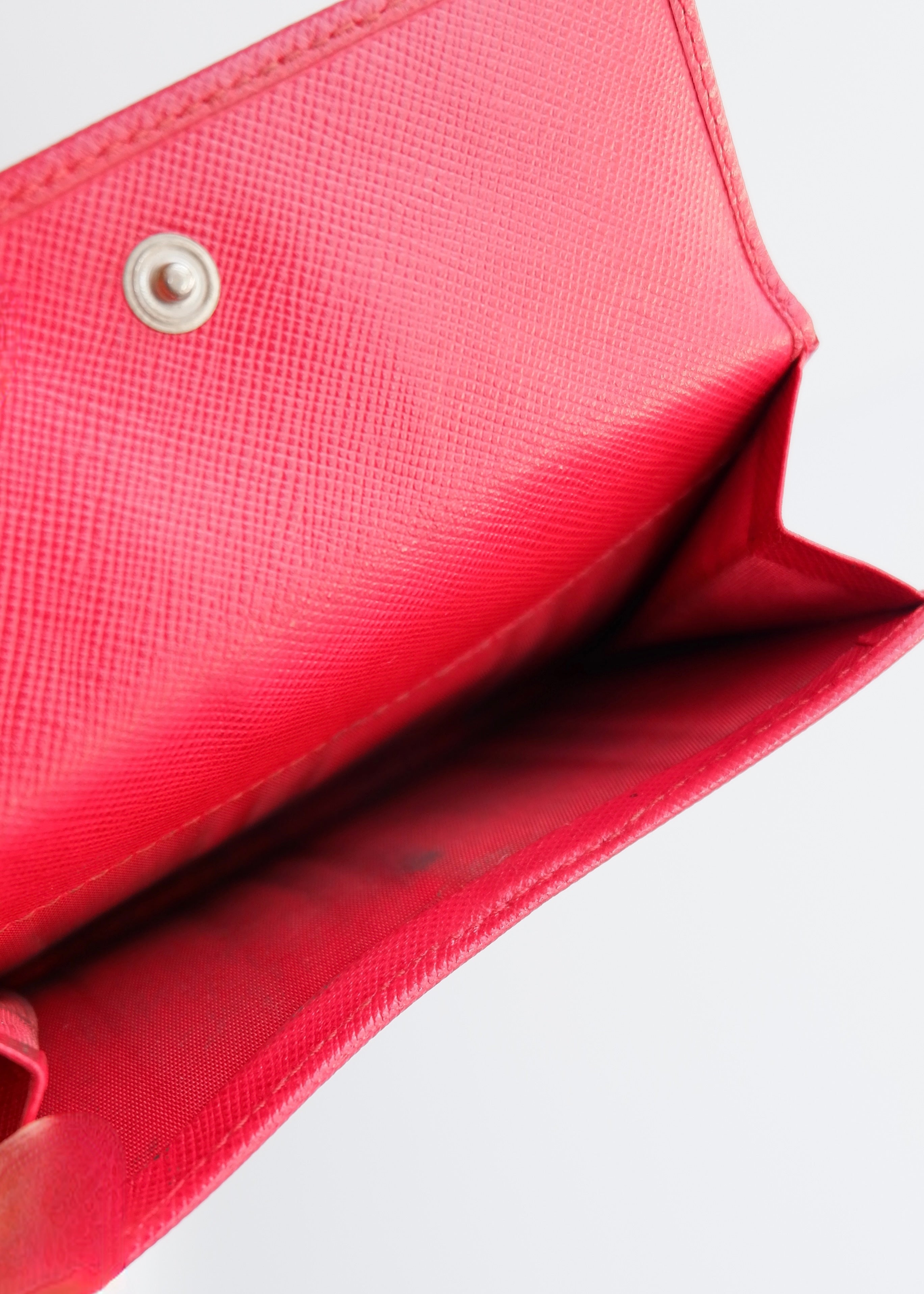 Authentic Preowned Prada Red Saffiano Leather Bi Fold Wallet