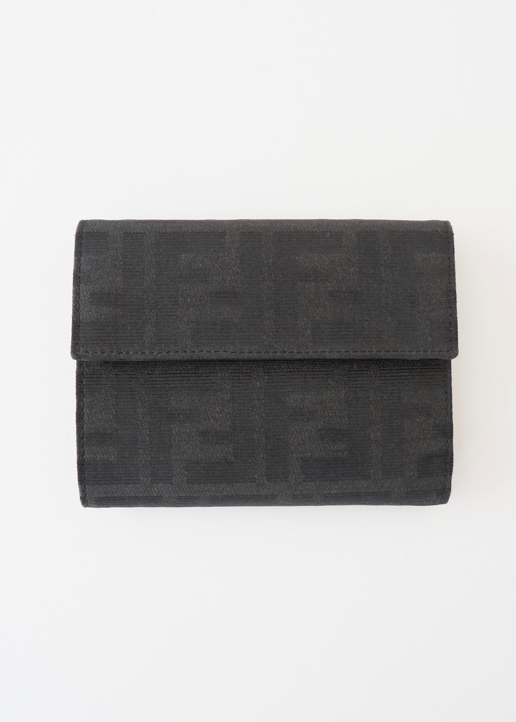 Authentic Preowned FendiBlack Zucca Canvas Bi-Fold Wallet