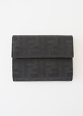 Authentic Preowned FendiBlack Zucca Canvas Bi-Fold Wallet