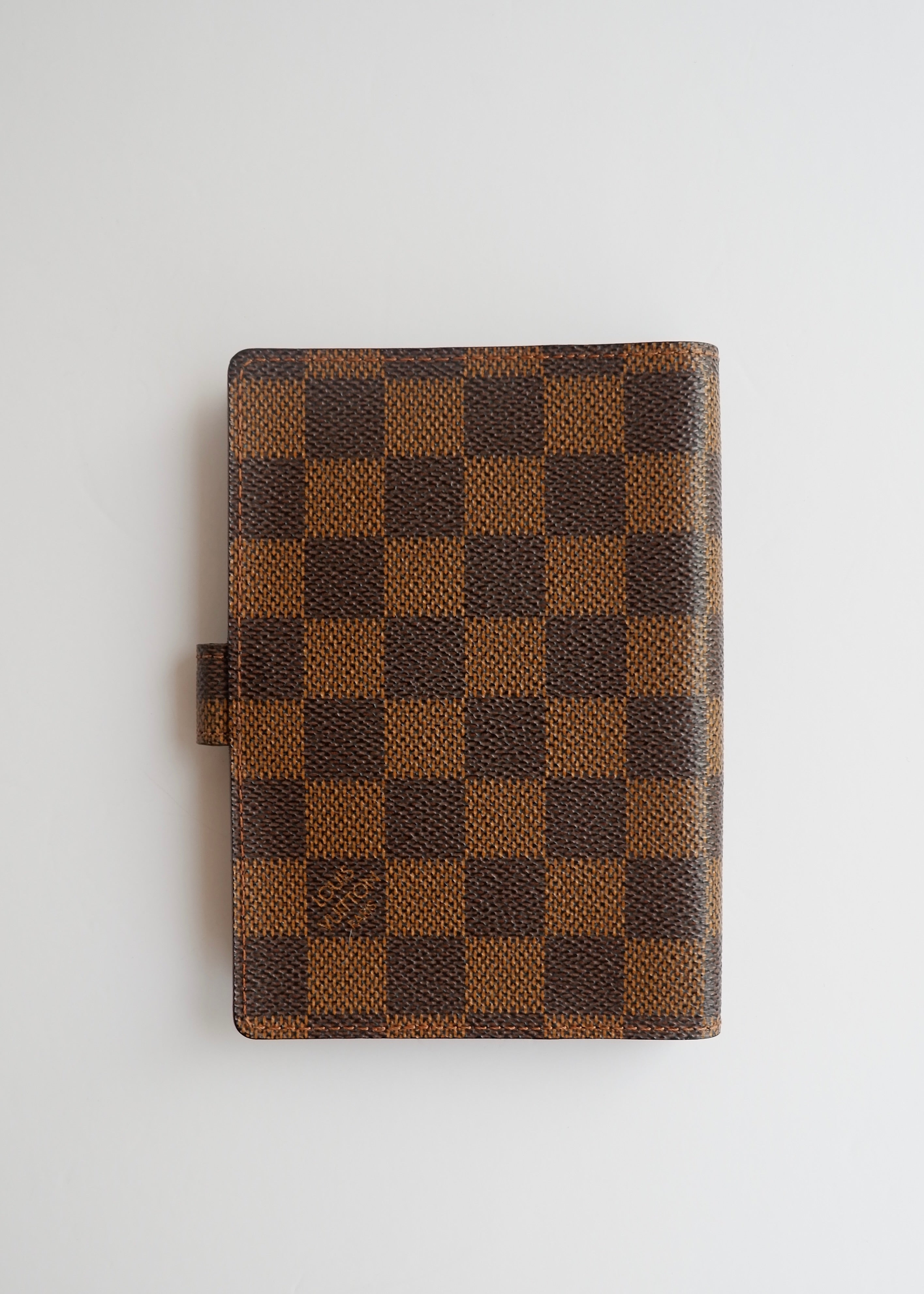 Preowned Louis Vuitton Brown Damier Ebene Coated Canvas Agenda PM