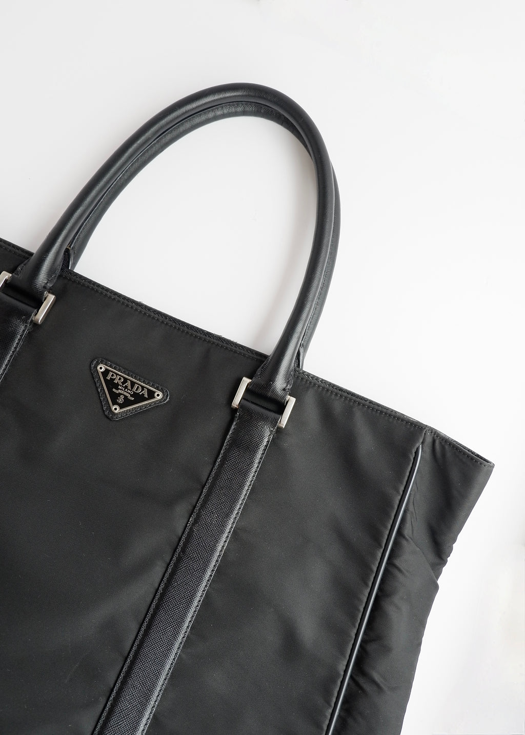 Preowned Prada Black Nylon Tote Bag