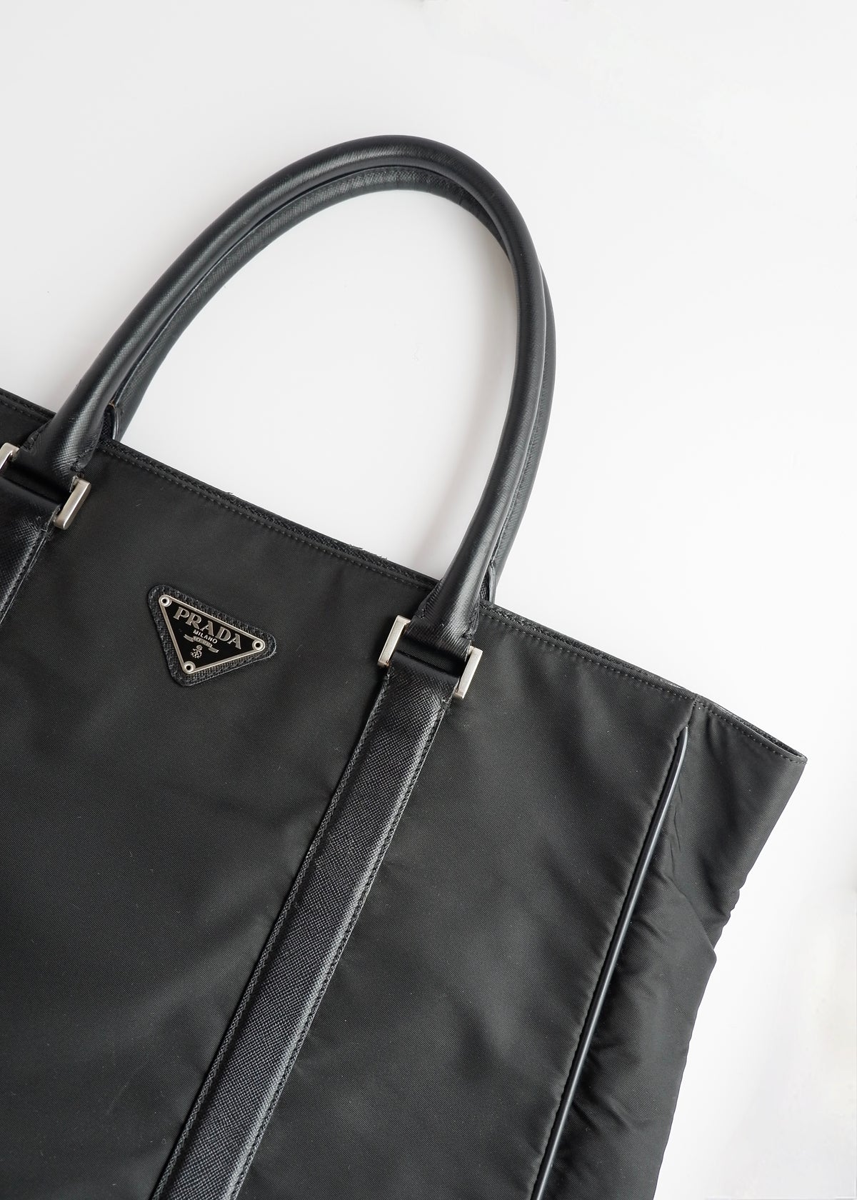 Preowned Prada Black Nylon Tote Bag