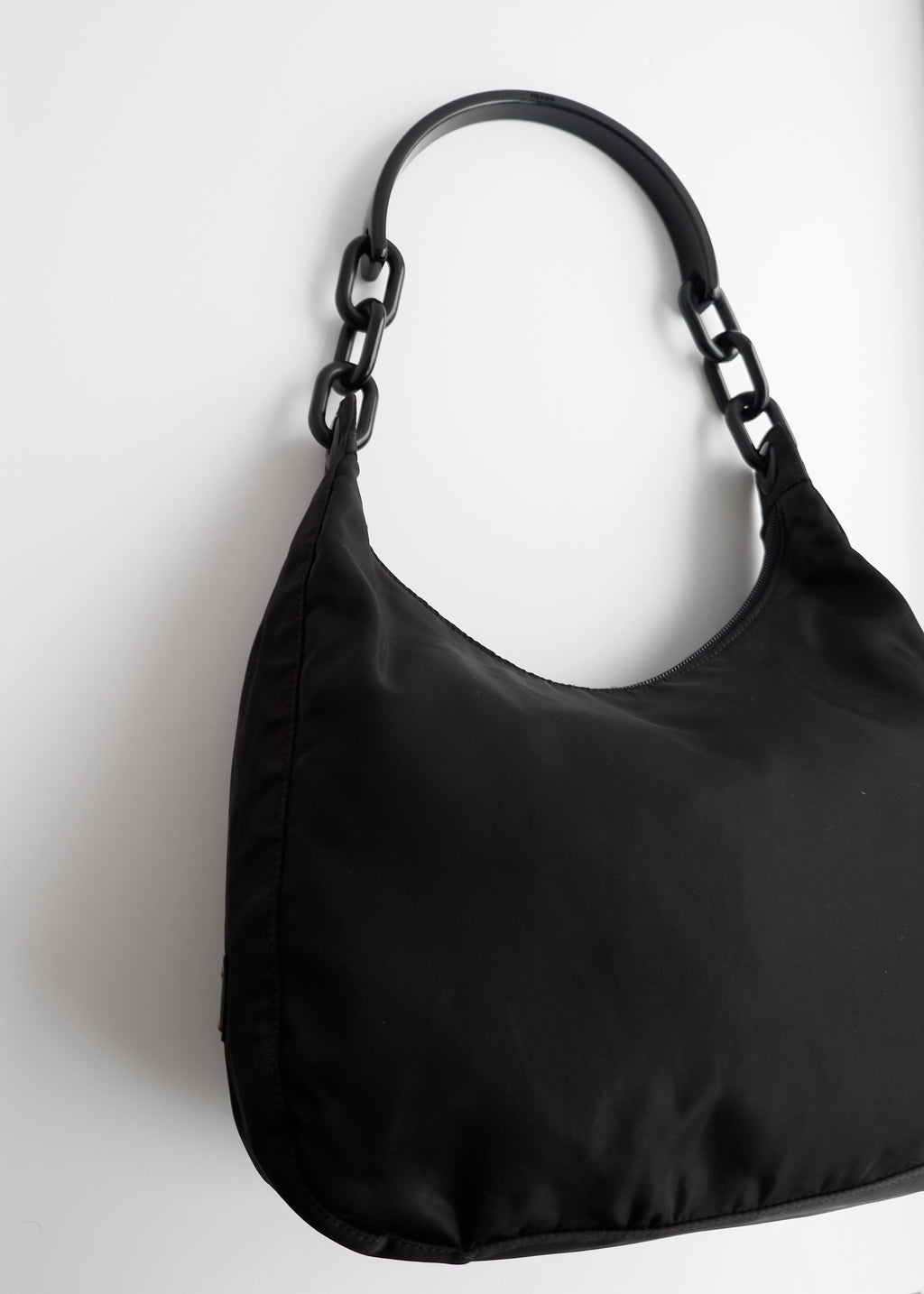 Authentic Preowned Prada Black Nylon Hobo Shoulder Bag