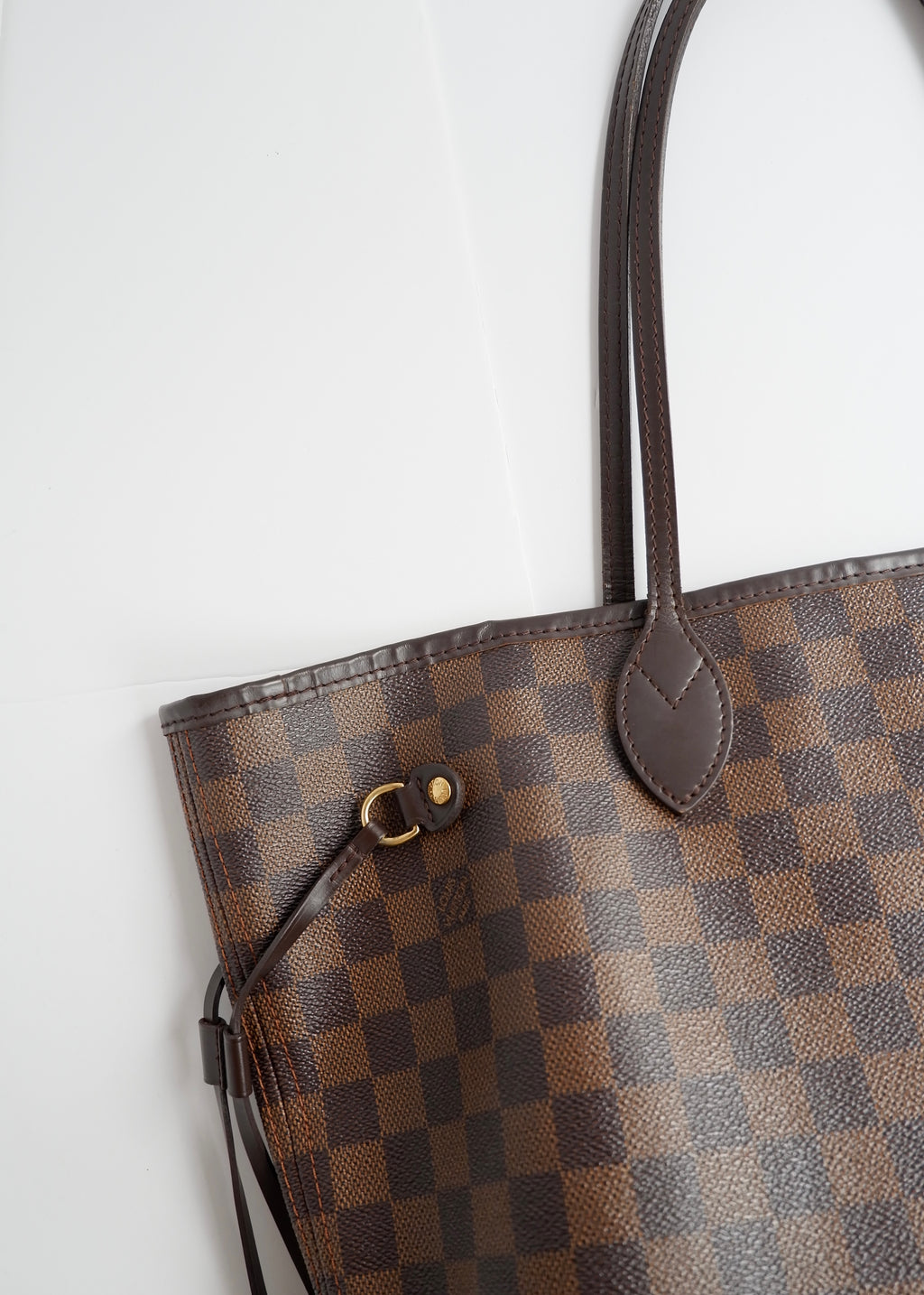 Preowned Louis Vuitton Damier Ebene Neverfull MM