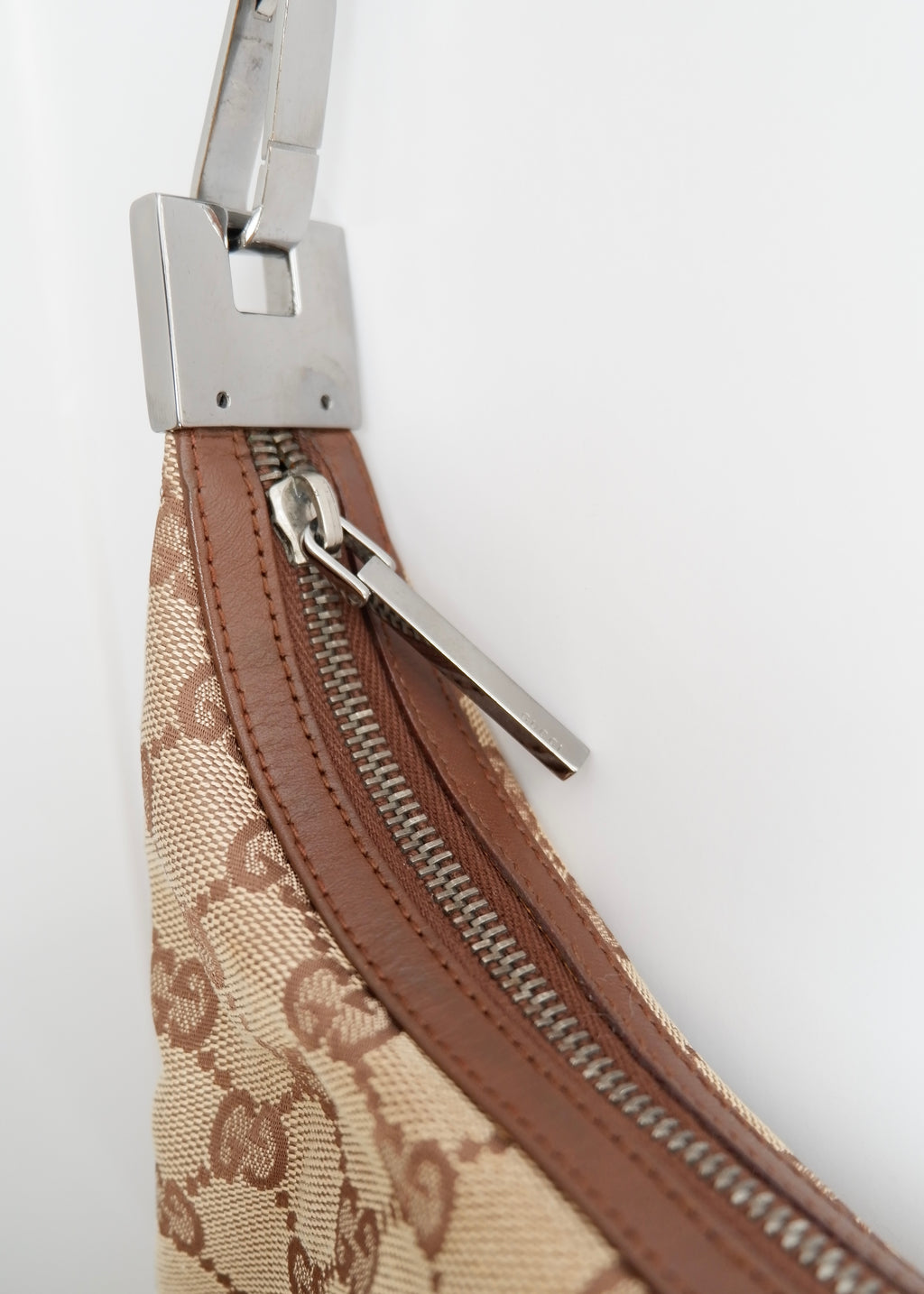Preowned Gucci Brown GG Canvas Shoulder Bag