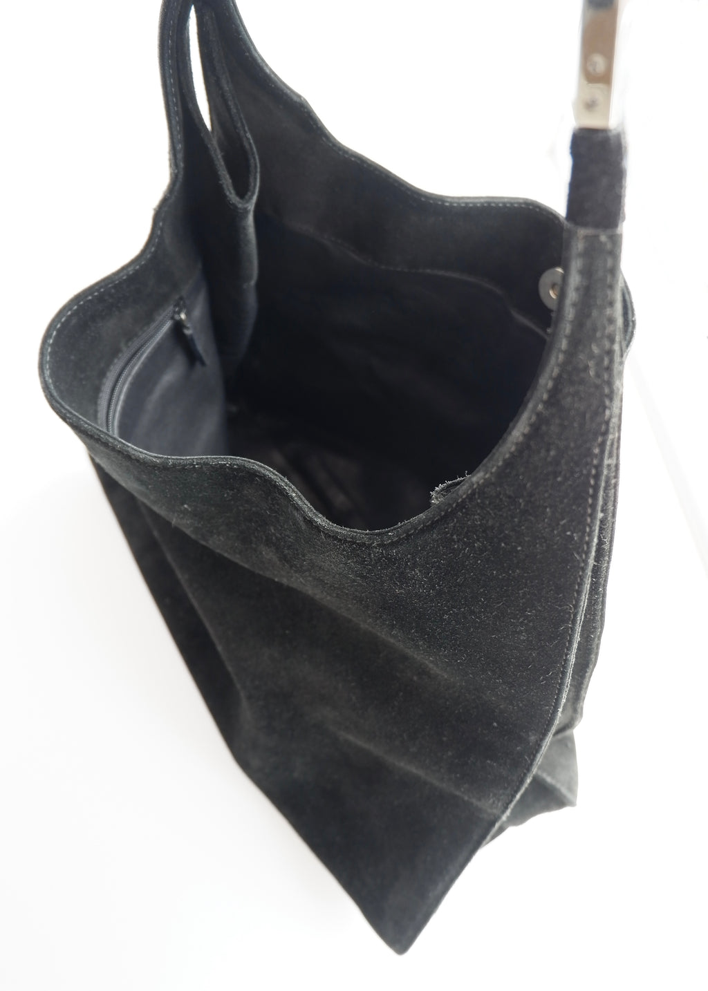 Authentic Preowned Gucci Black Suede Hobo Shoulder Bag