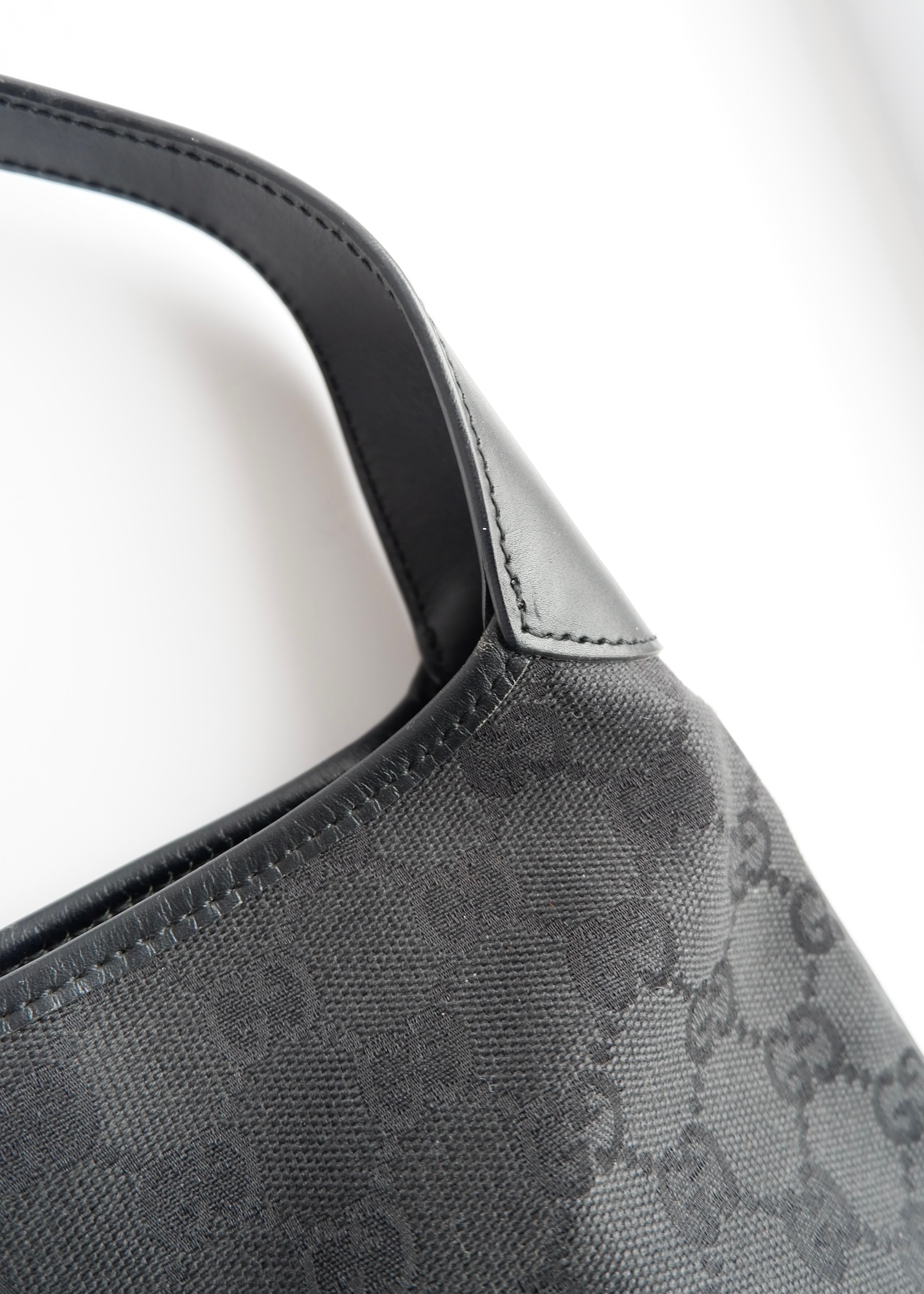 Authentic Preowned Gucci Black GG Canvas Jackie Shoulder Bag