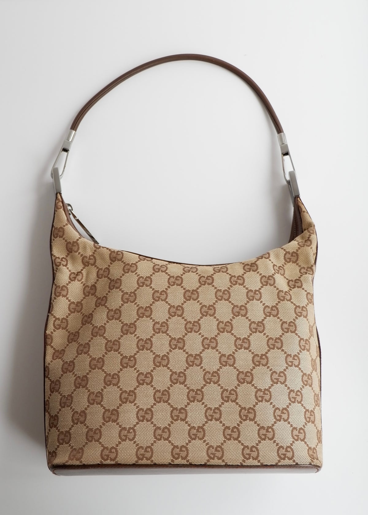 Preowned Gucci Brown GG Canvas Shoulder Bag