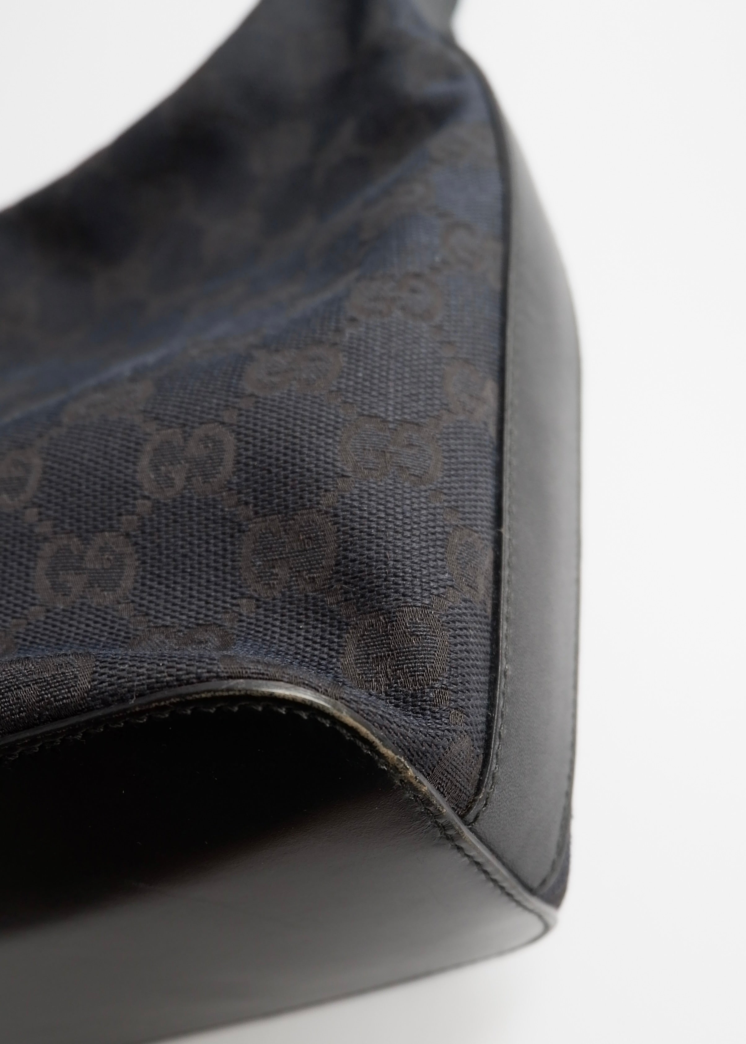 Authentic Preowned Gucci Black GG Canvas SHW Shoulder Bag