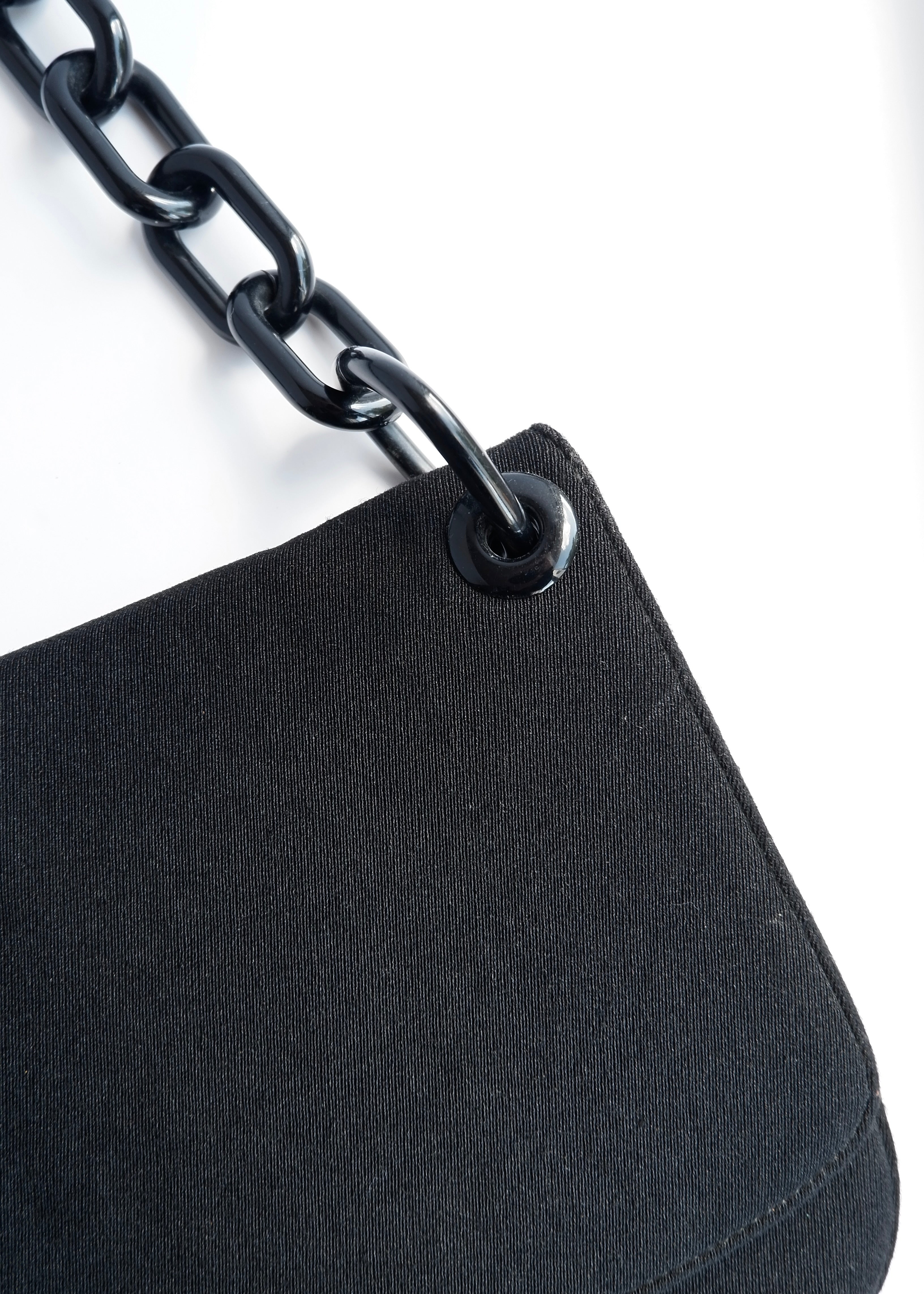 Authentic Preowned Vintage Prada Black Chain Strap Shoulder Bag