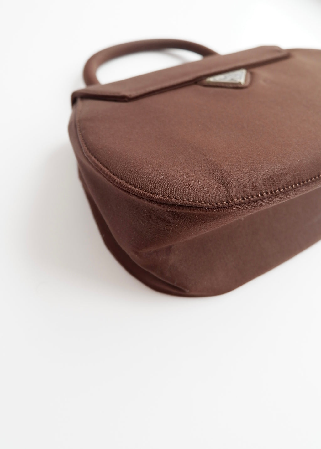 Authentic Preowned Prada Nylon Brown Nylon Top Handle Bag