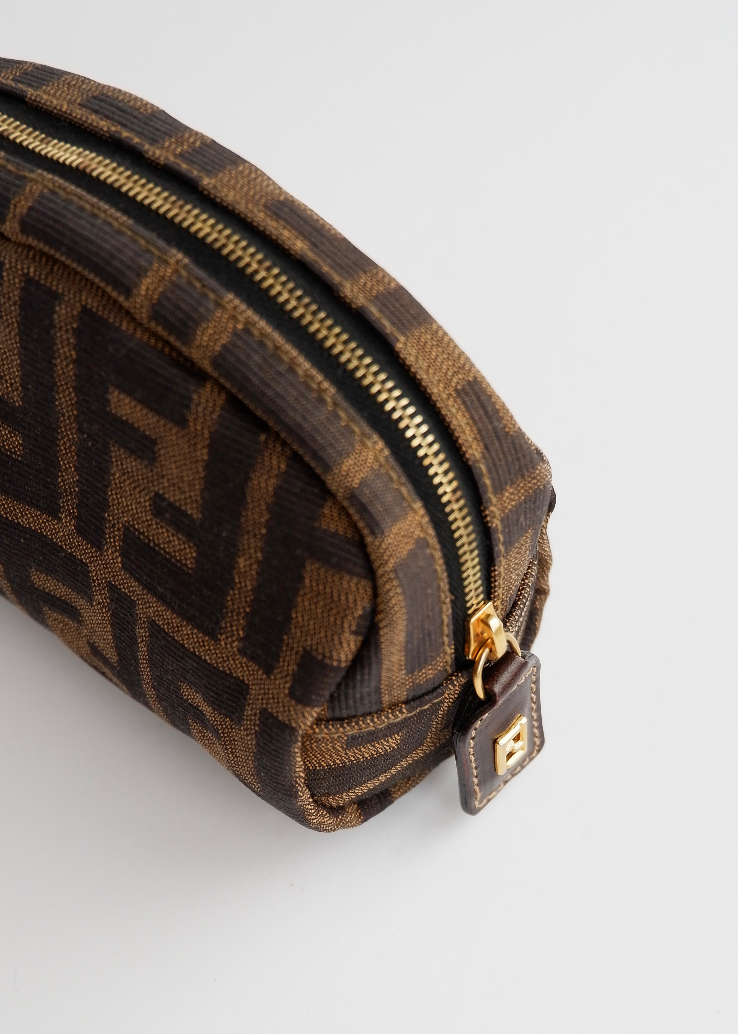 Authentic Preowned Fendi Brown Canvas Zucca Print Pouch