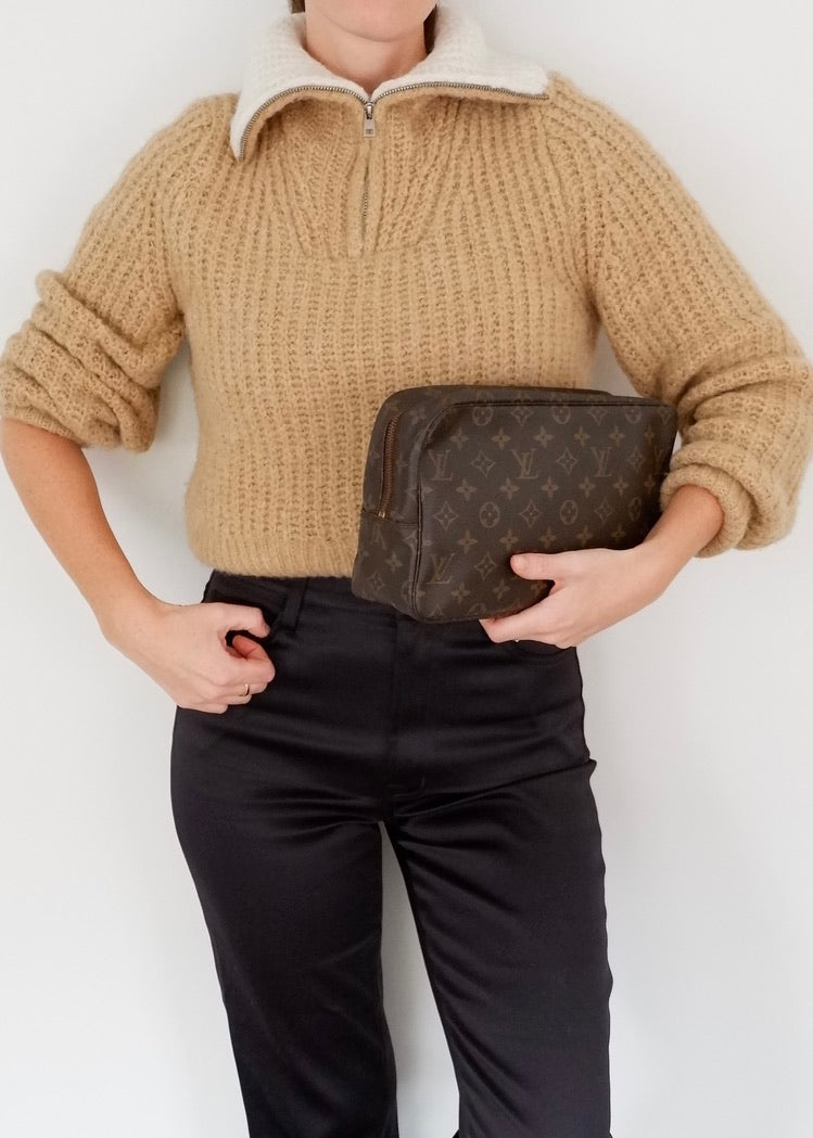 Authentic Preowned Vintage Louis Vuitton Monogram Large Toiletry Pouch