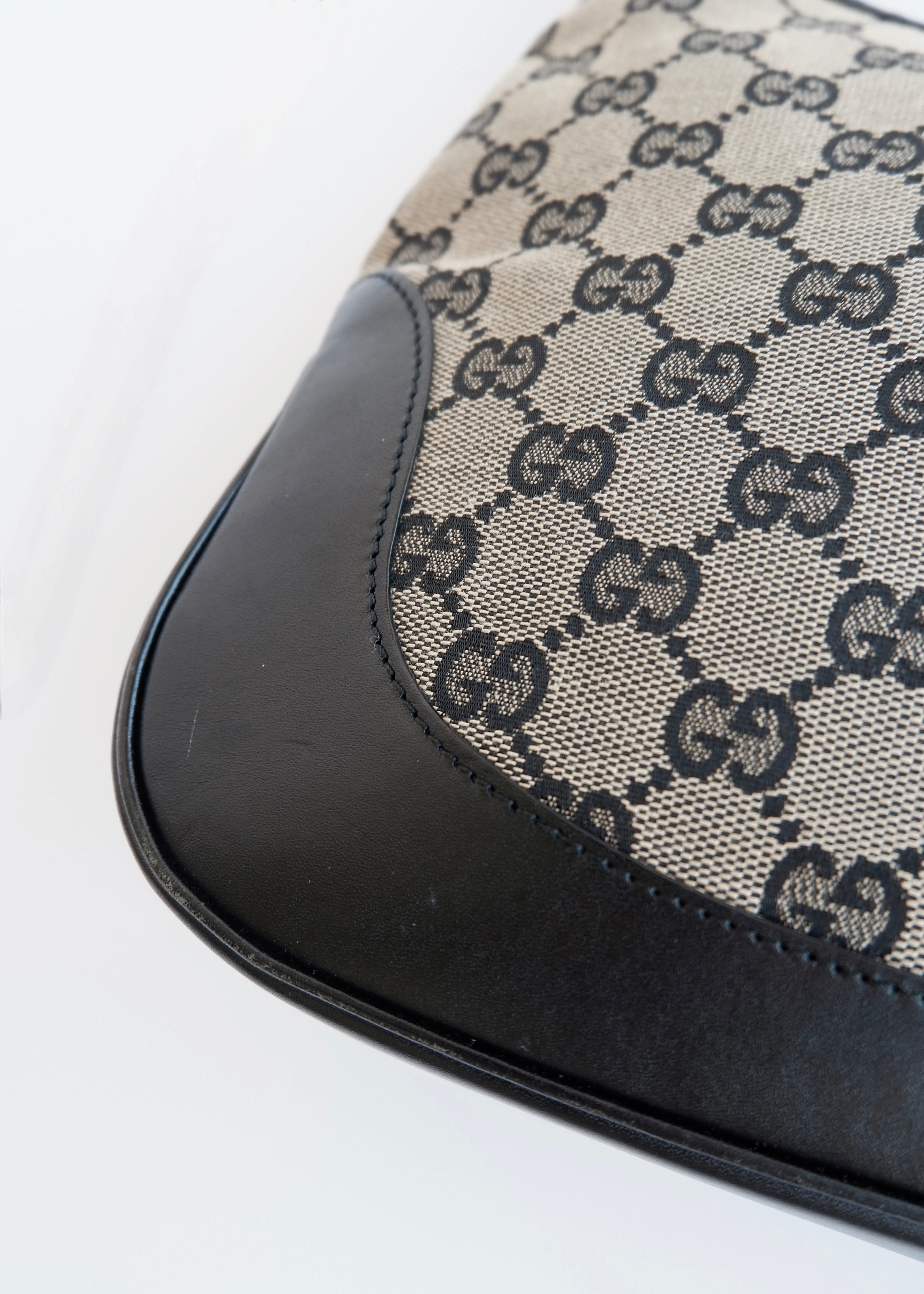Authentic Preowned Gucci Black GG Canvas Jackie Shoulder Bag