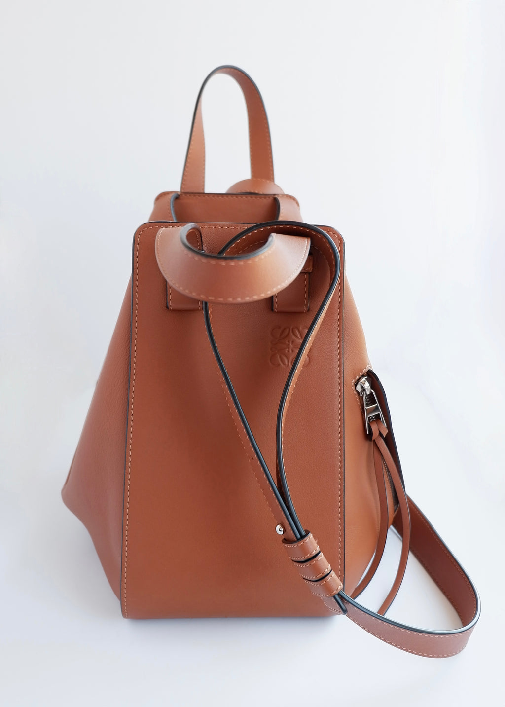 Preowned Loewe Brown Leather Hammock Bag
