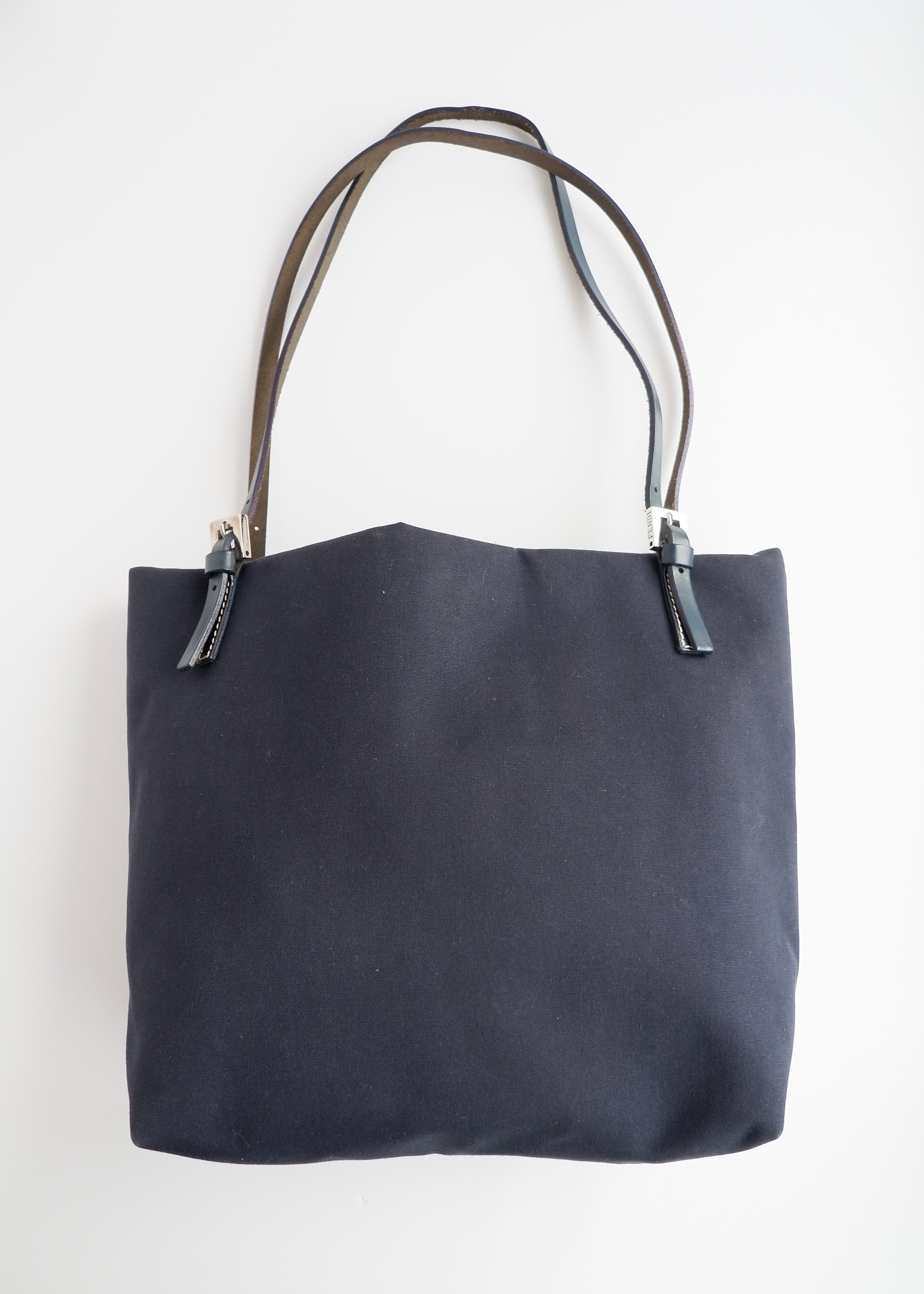 Authentic Preowned Fendi Navy Canvas FF Logo Tote Bag