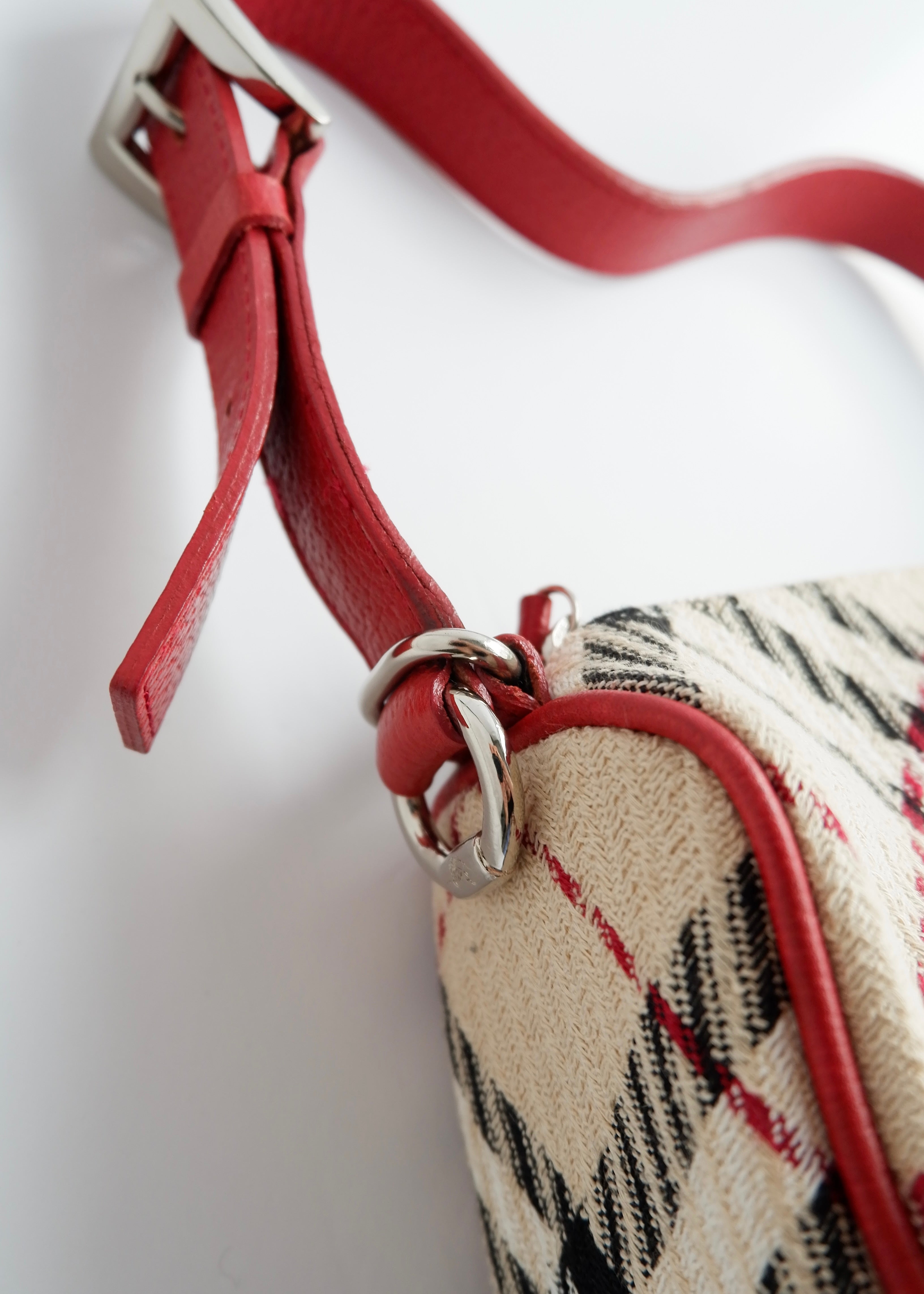 Authentic Preowned Burberry Red Novacheck Shoulder Bag