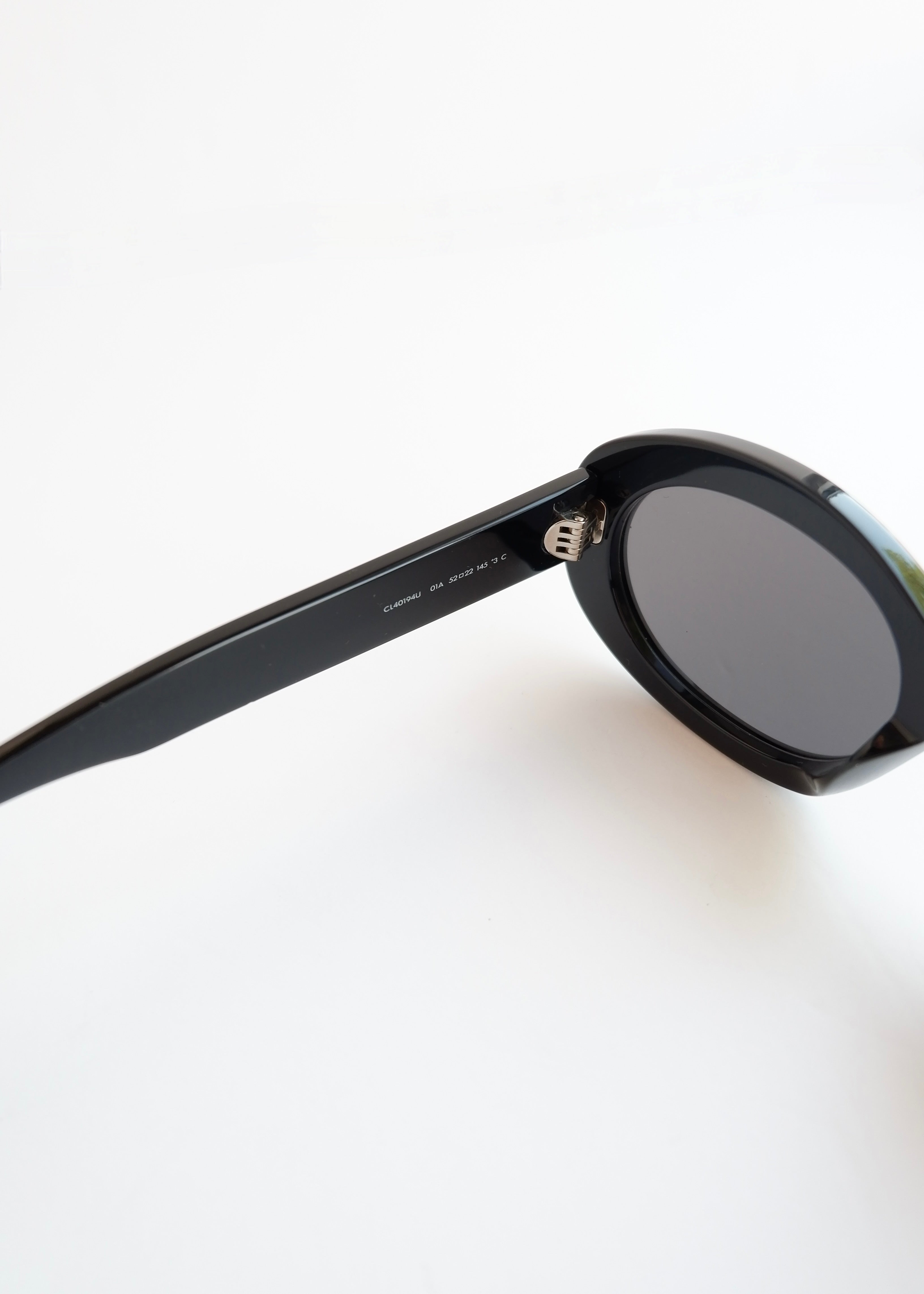 Preowned Celine Black Round Frame Triomphe Sunglasses
