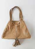 Authentic Preowned Gucci Beige Leagther Guccissima Peggy Tassel Shoulder Bag