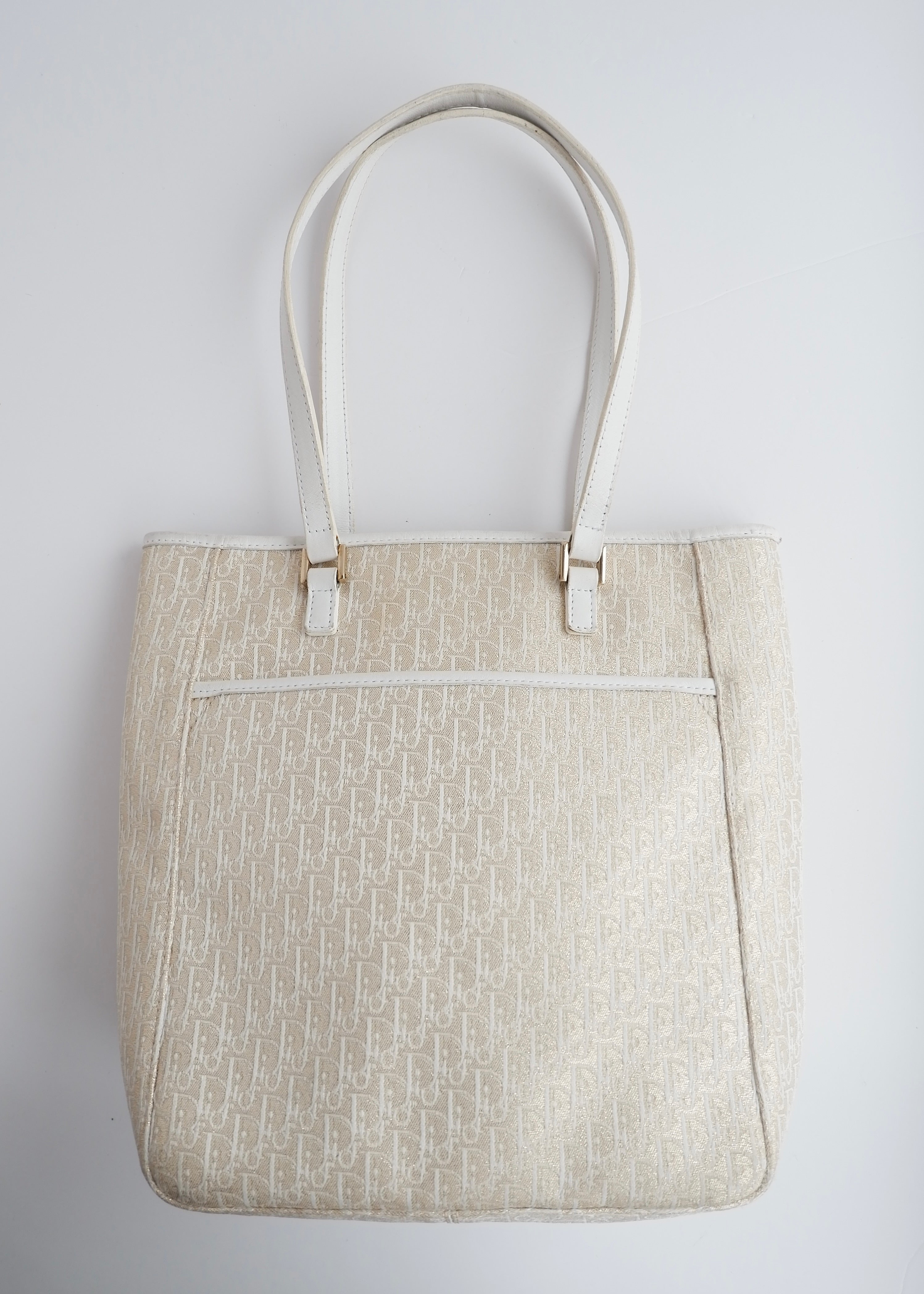 Authentic Preowned Dior Champagne Sparkle Trotter Tote Bag