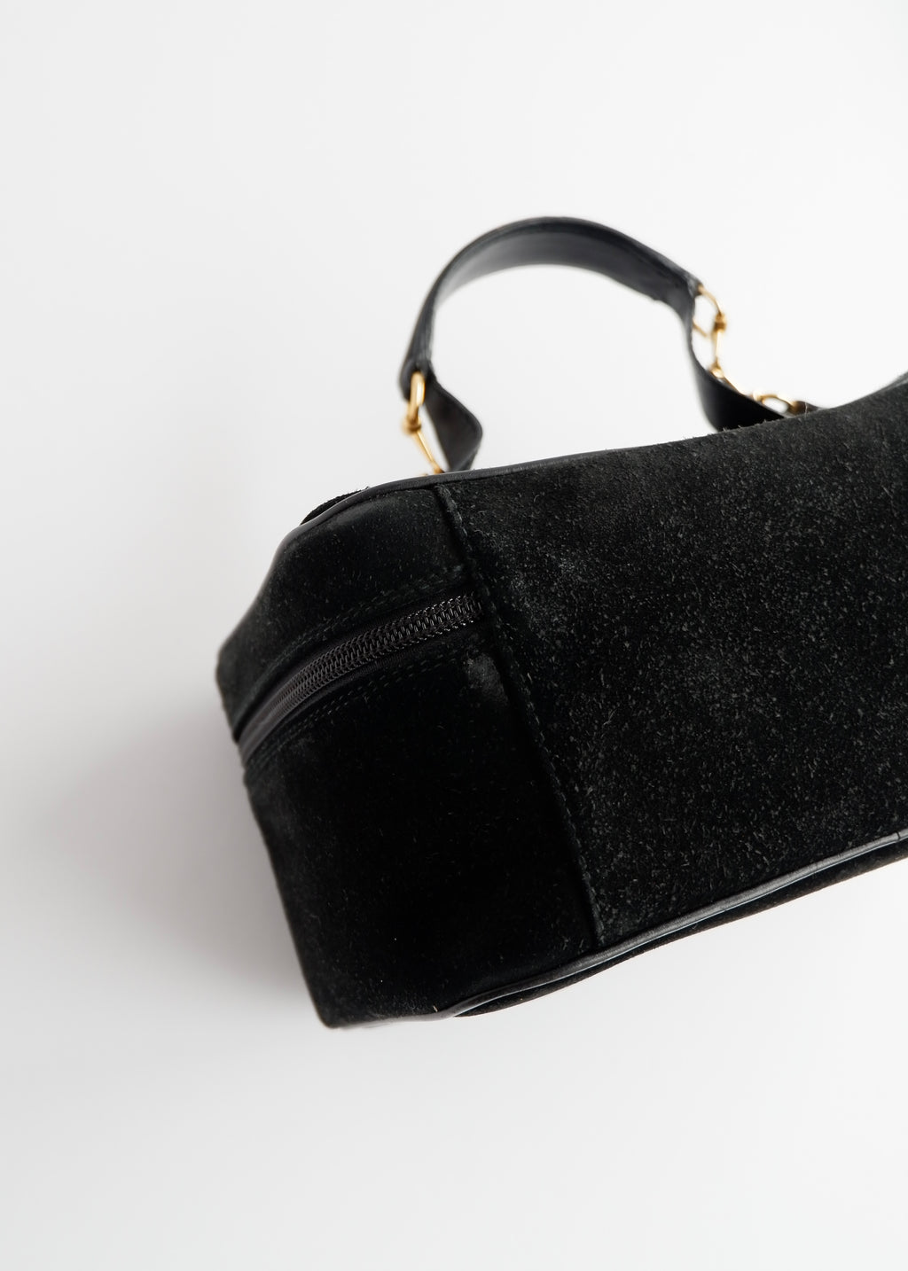 Authentic Preowned Vintage Gucci Black Suede Vanity Bag