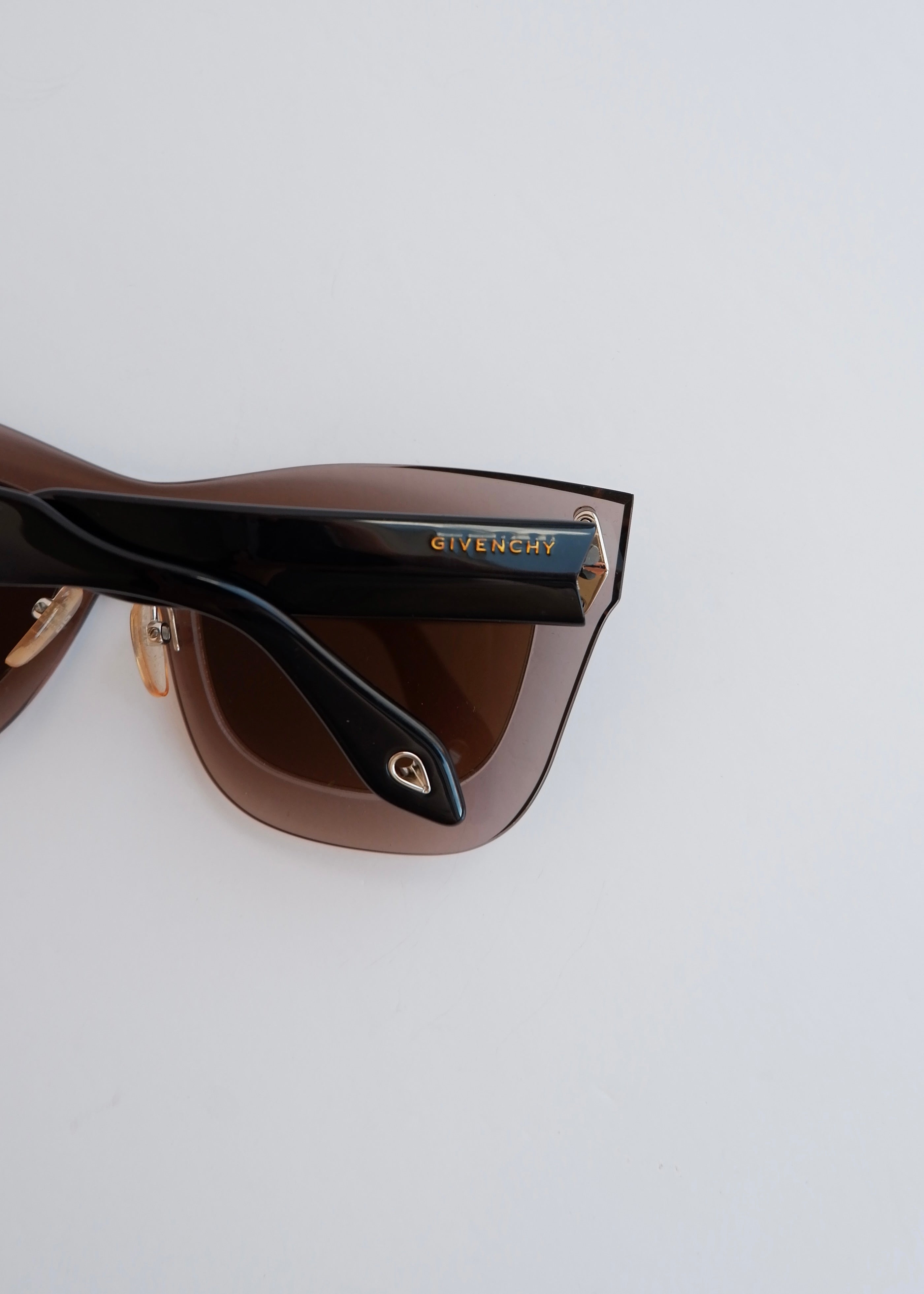 Authentic Preowned Givenchy Black/ Brown Cat Eye Sunglassses
