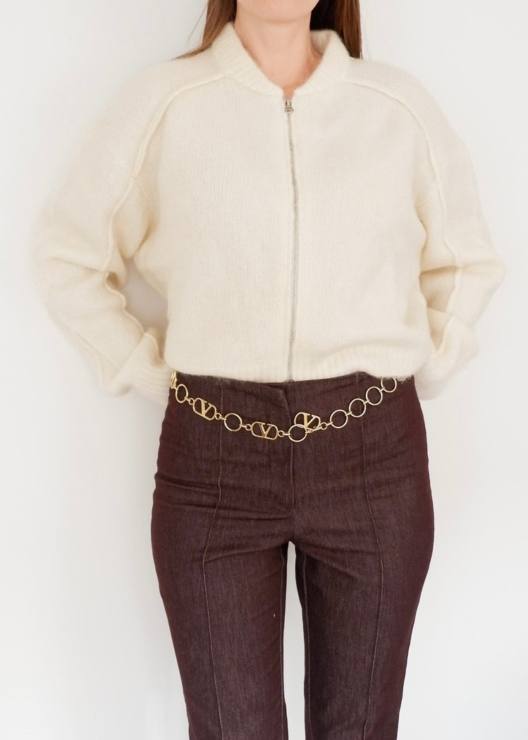 Ceinture à chaîne dorée Valentino, authentique et d'occasion