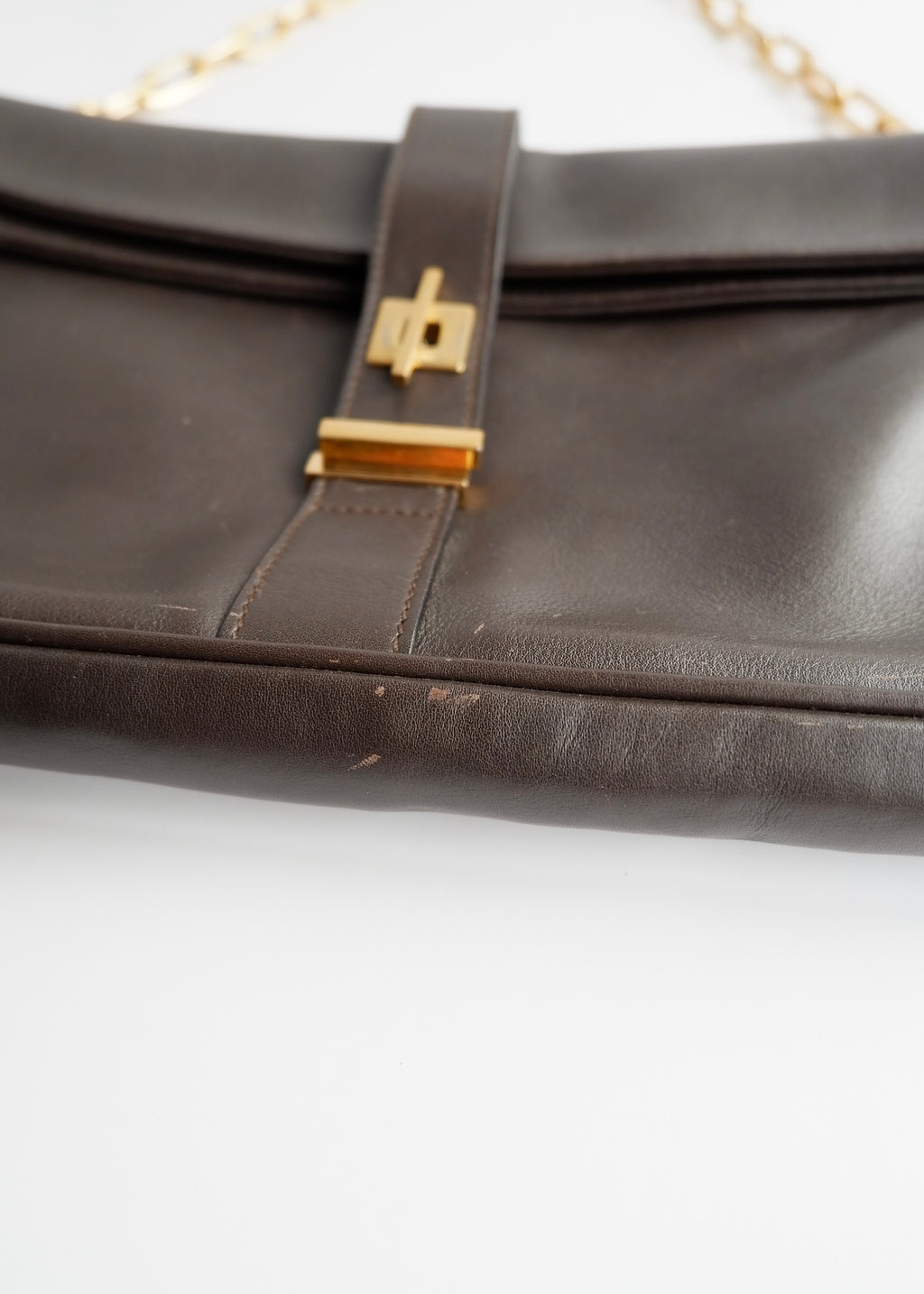 Authentic Preowned Gucci Brown Leather Shoulder Bag