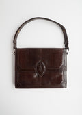 Sac bandoulière YSL vintage authentique en cuir marron d'occasion