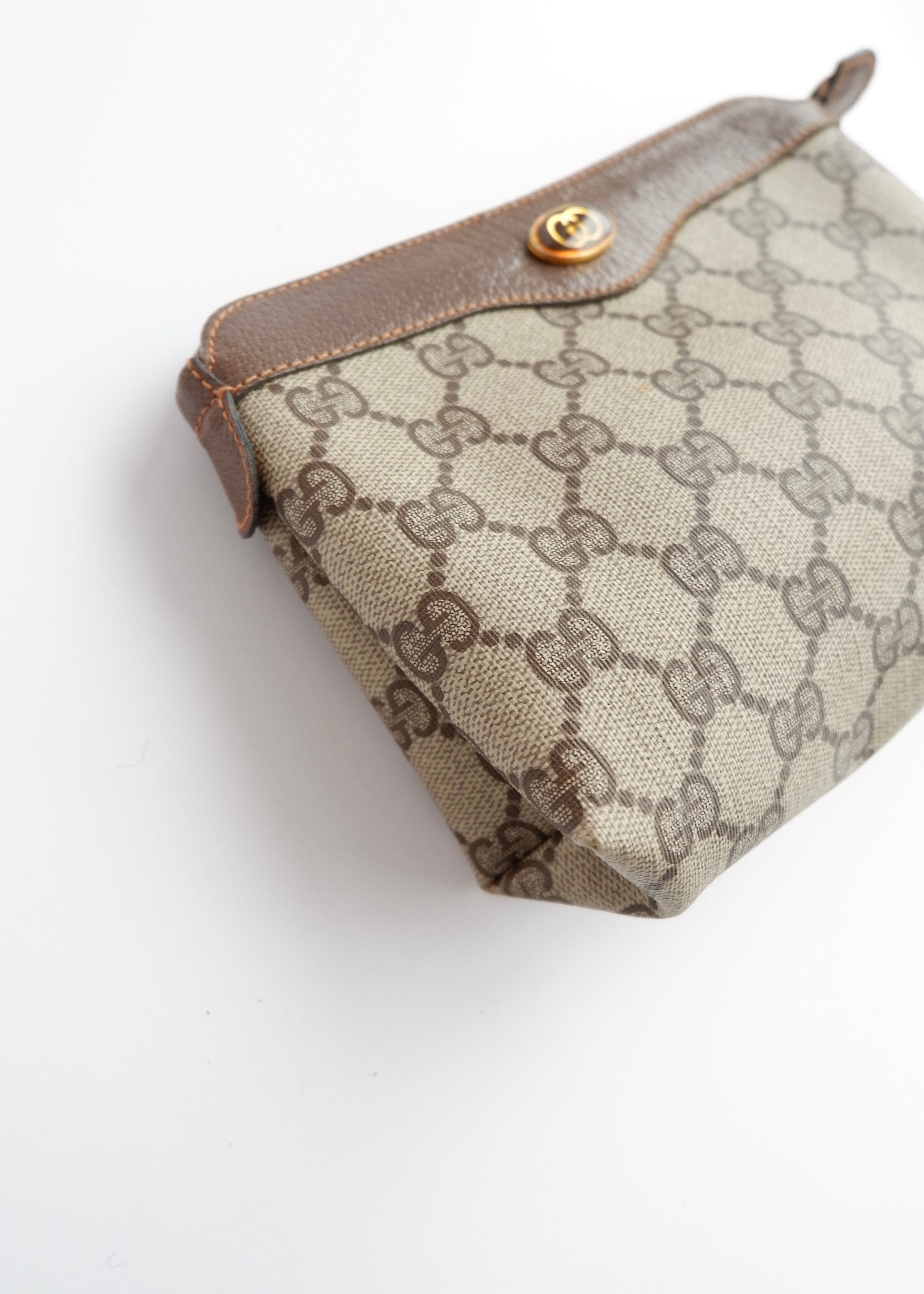 Authentic Preowned Vintage Gucci GG Canvas Pouch